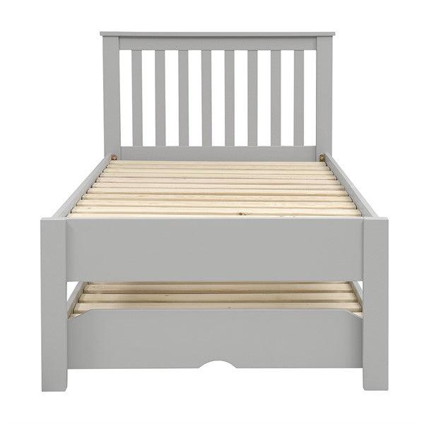 Pensham Dove Grey Guest Bed and Trundle Quality Furniture Clearance Ltd
