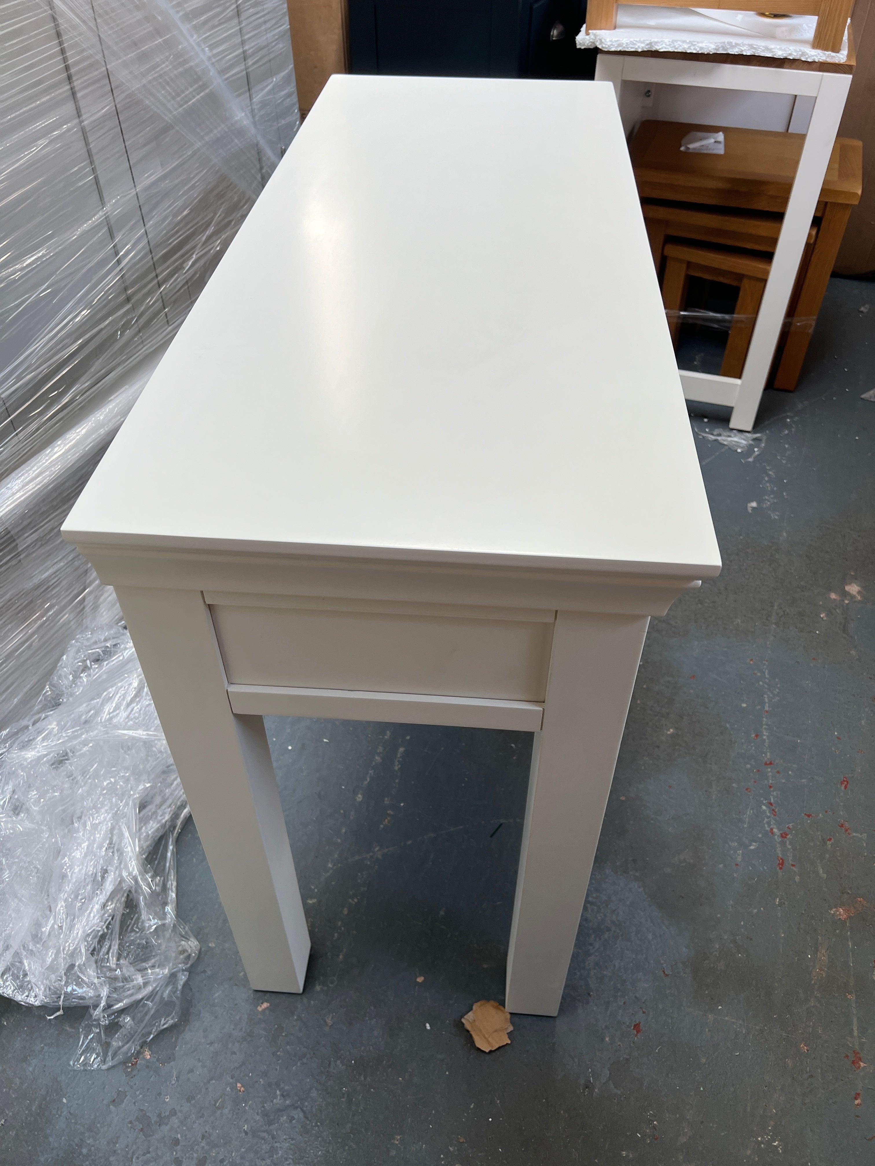Chantilly Warm White Console Desk Quality Furniture Clearance Ltd