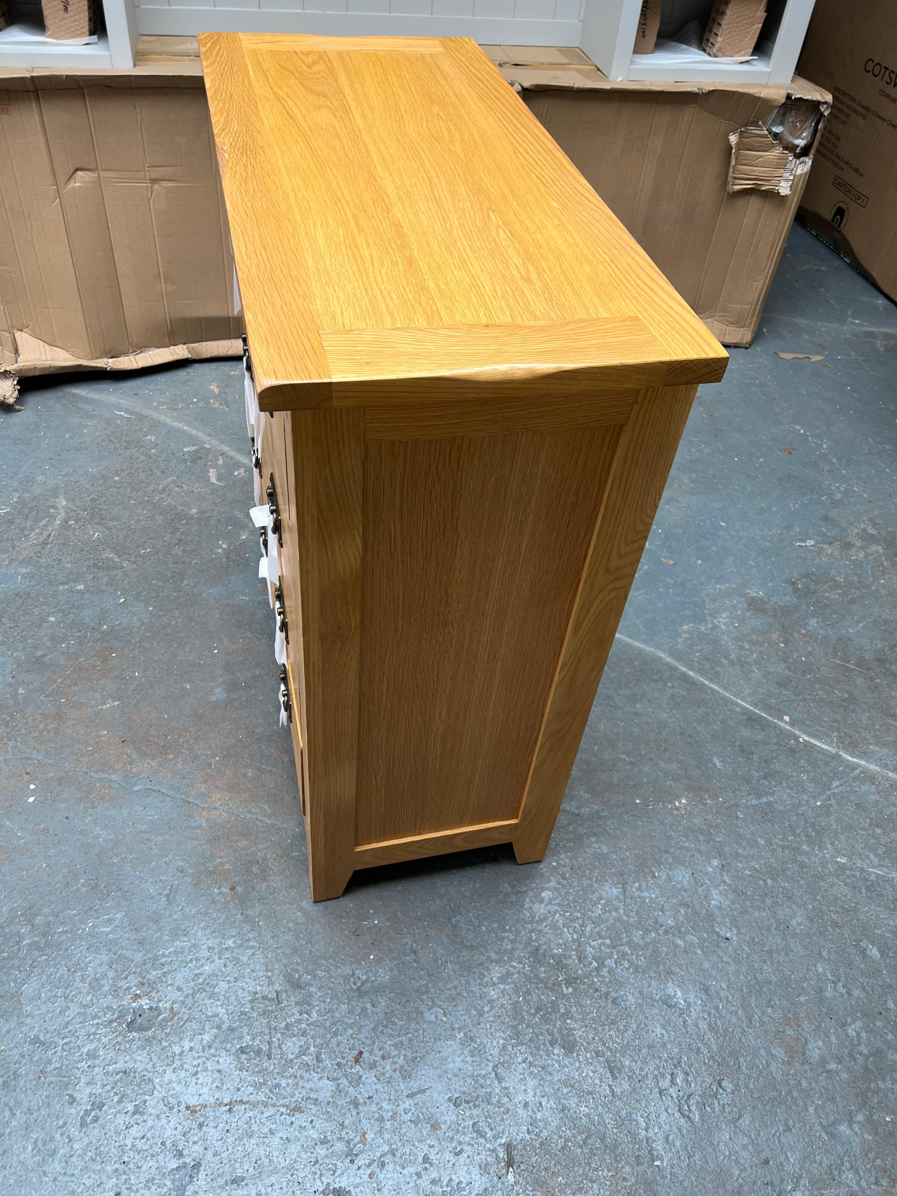 Oakland Rustic Oak 2 over 3 Chest of Drawers Quality Furniture Clearance Ltd