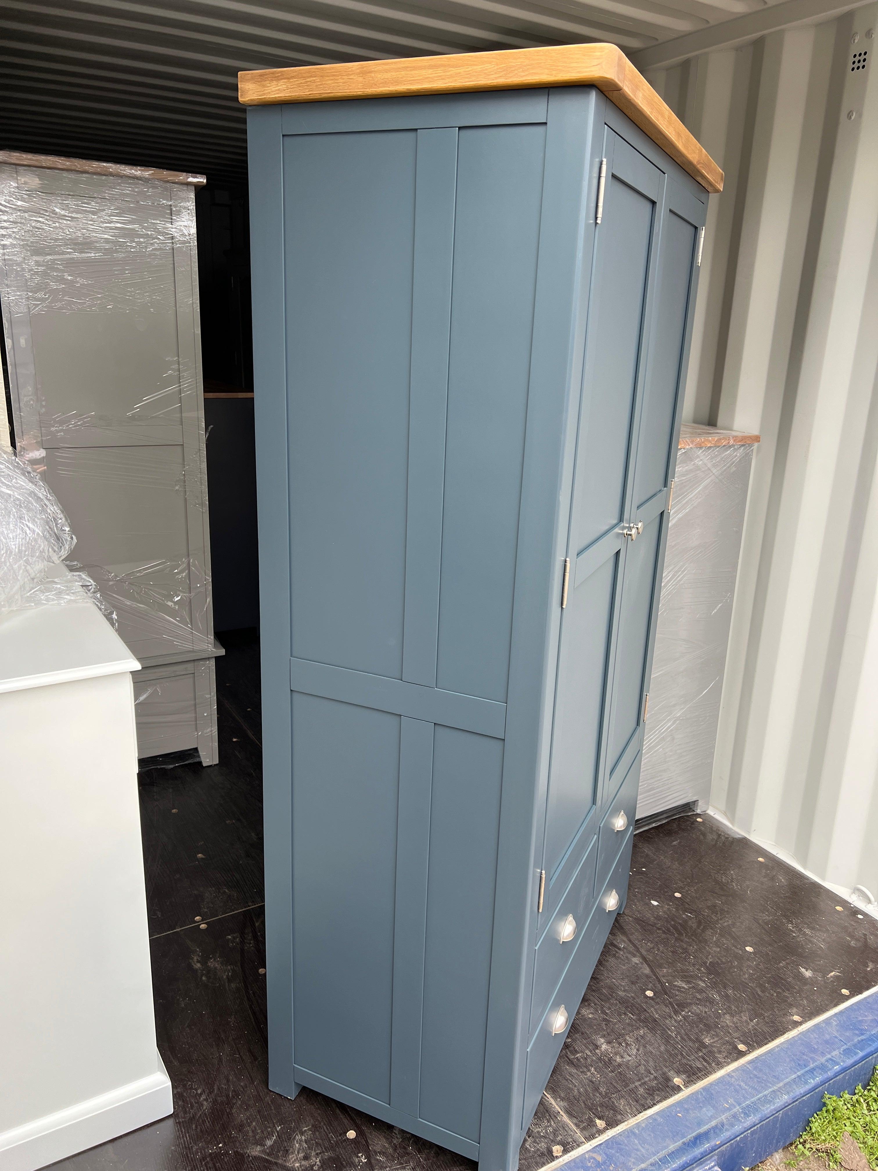 Westcote Inky Blue Large Double Larder furniture delivered 