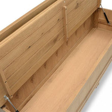 Load image into Gallery viewer, Elkstone Mellow Oak Monks Bench with Storage Quality Furniture Clearance Ltd
