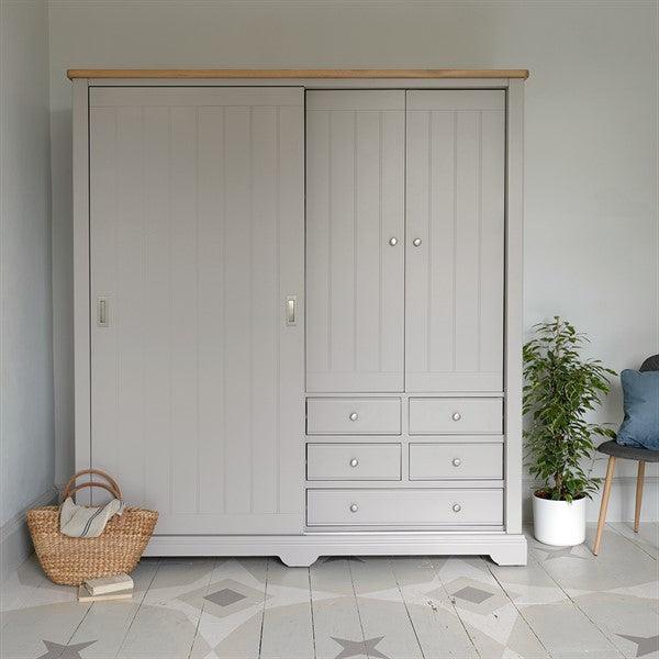 Malvern Mink Large Wardrobe With Sliding Door Quality Furniture Clearance Ltd