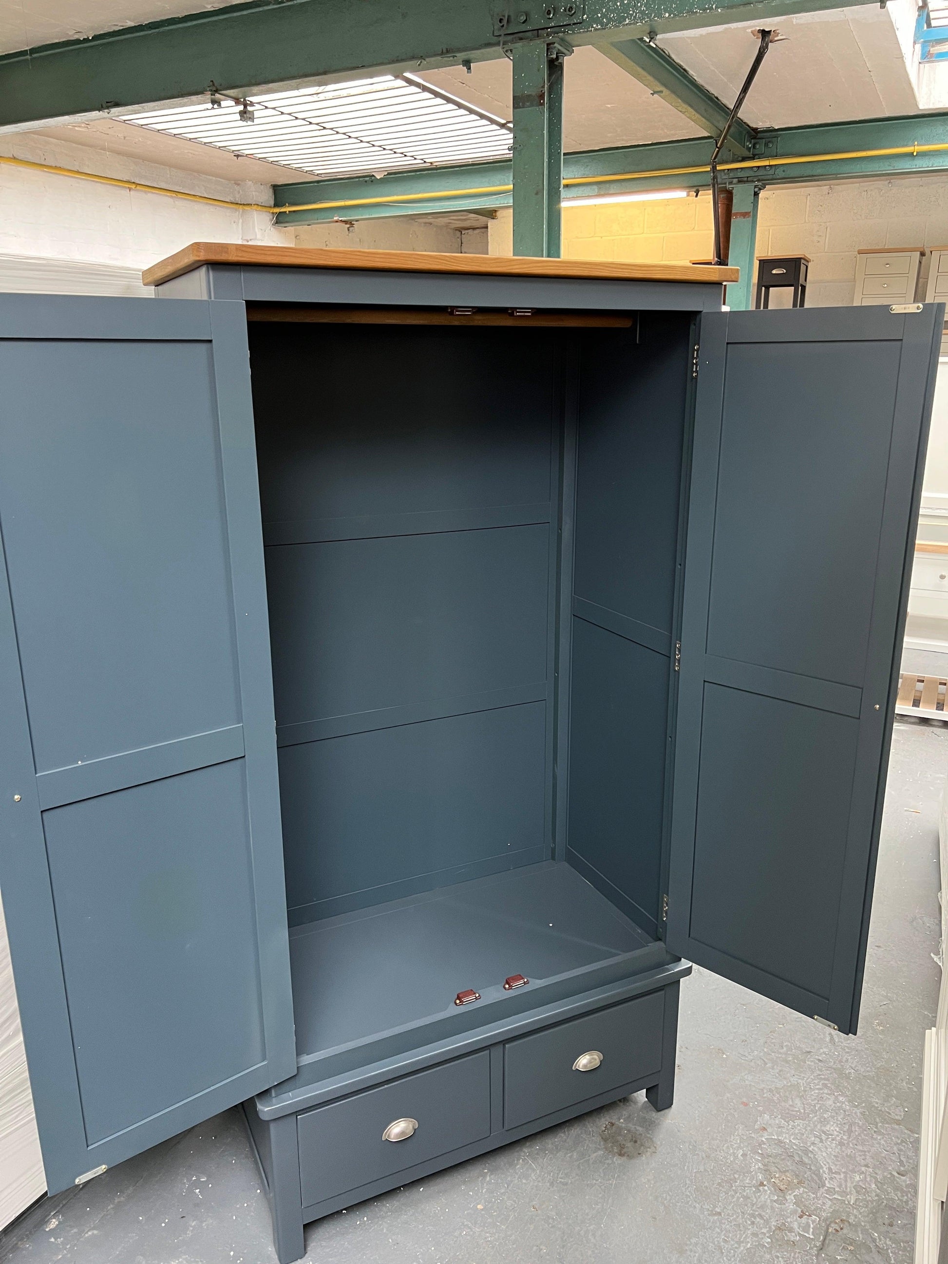 Westcote Inky Blue Double Wardrobe furniture delivered 