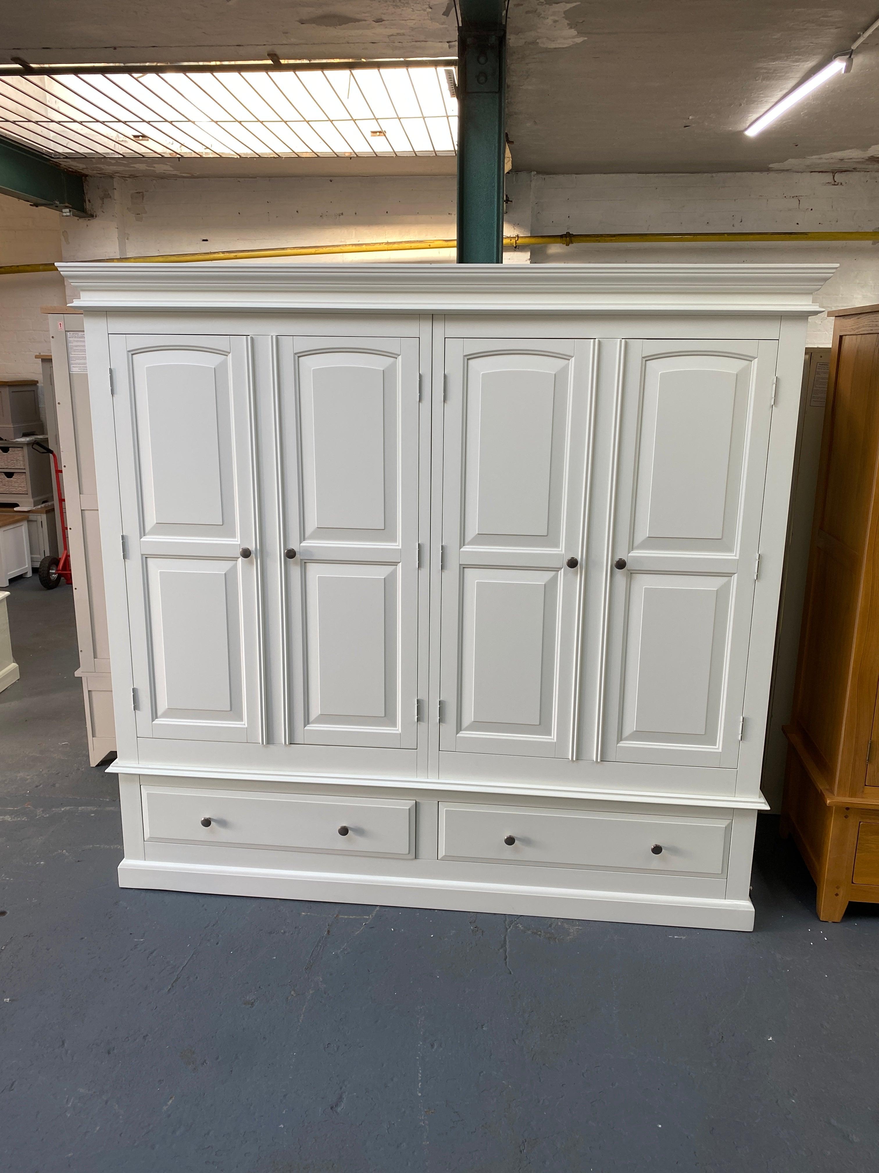 Burford Ivory Quad Wardrobe furniture delivered 