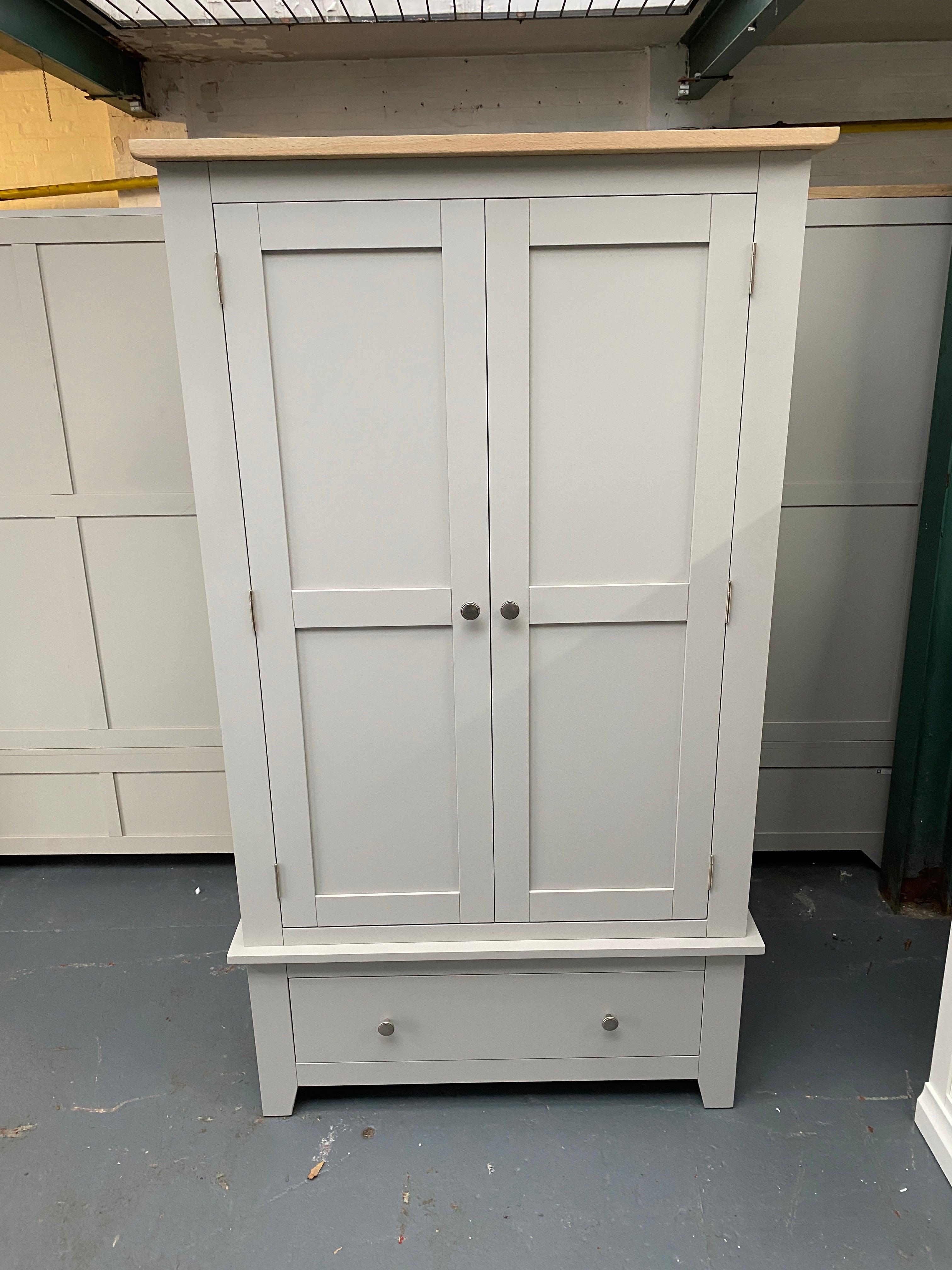 Chester Dove Grey Double Wardrobe furniture delivered 