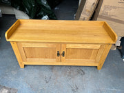 Oakland Rustic Oak Hidden Shoe Storage Bench Quality Furniture Clearance Ltd