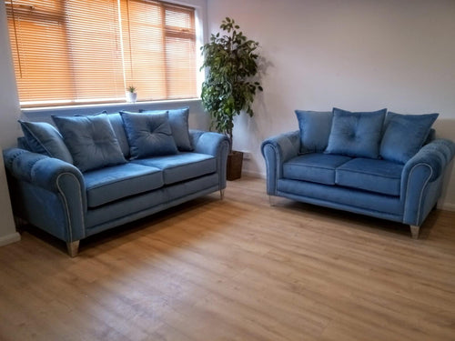 BALMORAL – 3S + 2S – VELVET BLUE furniture delivered 