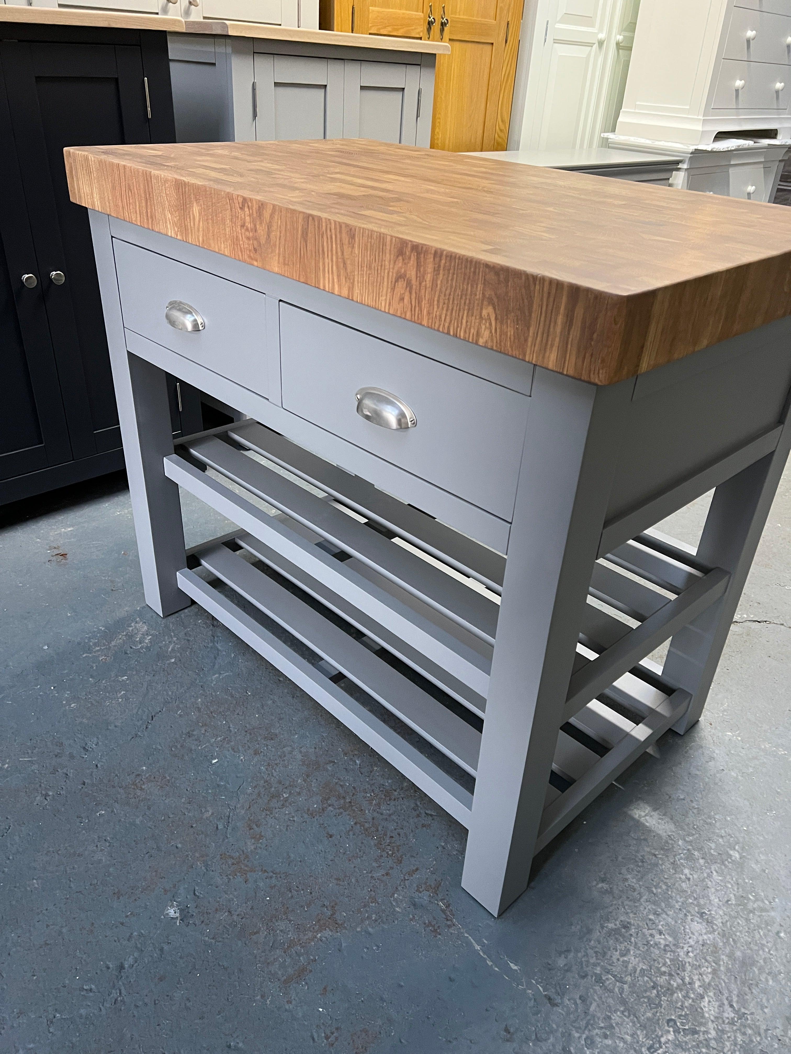 Sussex Storm Grey Kitchen Island Quality Furniture Clearance Ltd