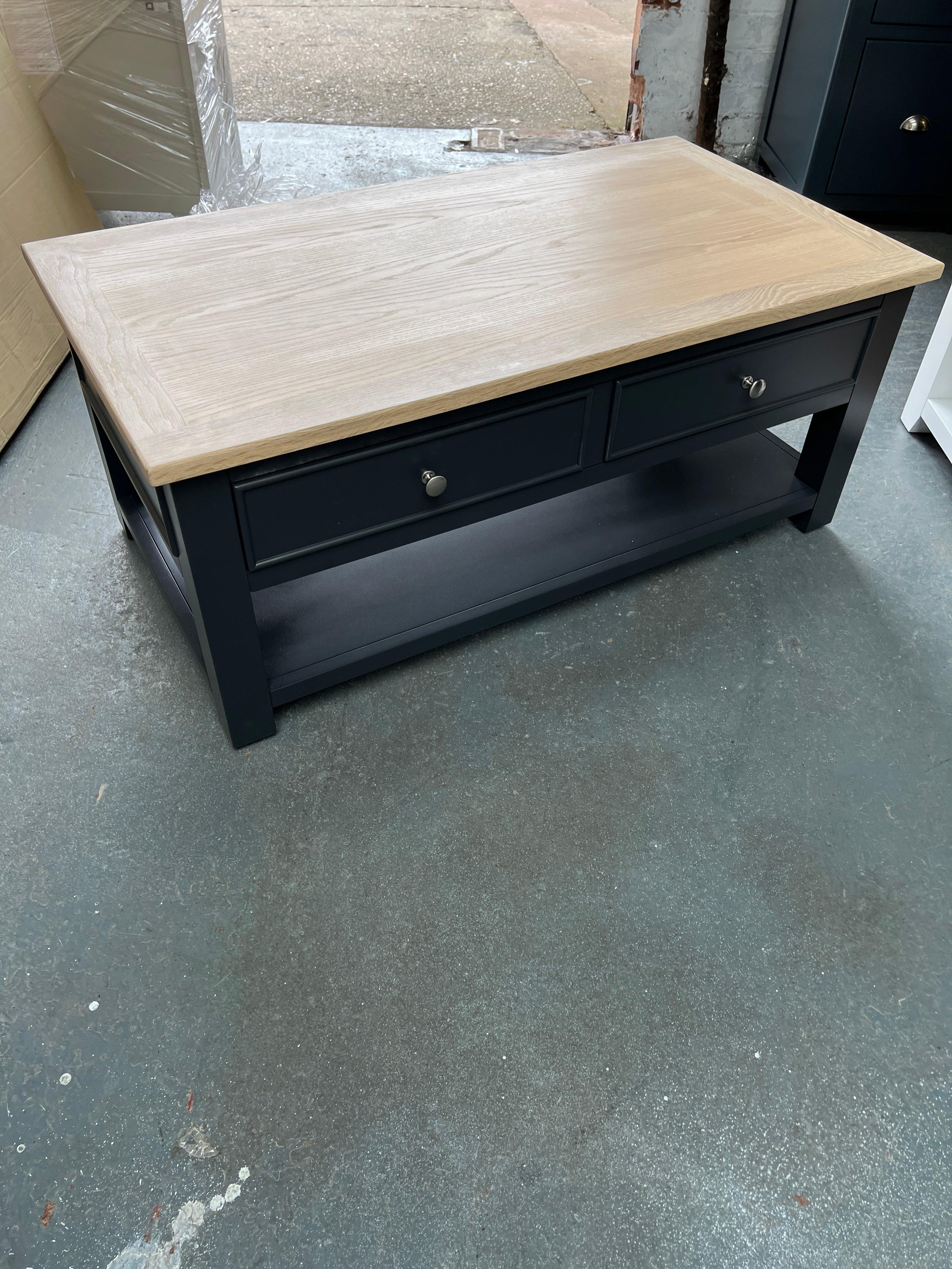 Elwood Charcoal Coffee Table with Drawers furniture delivered 