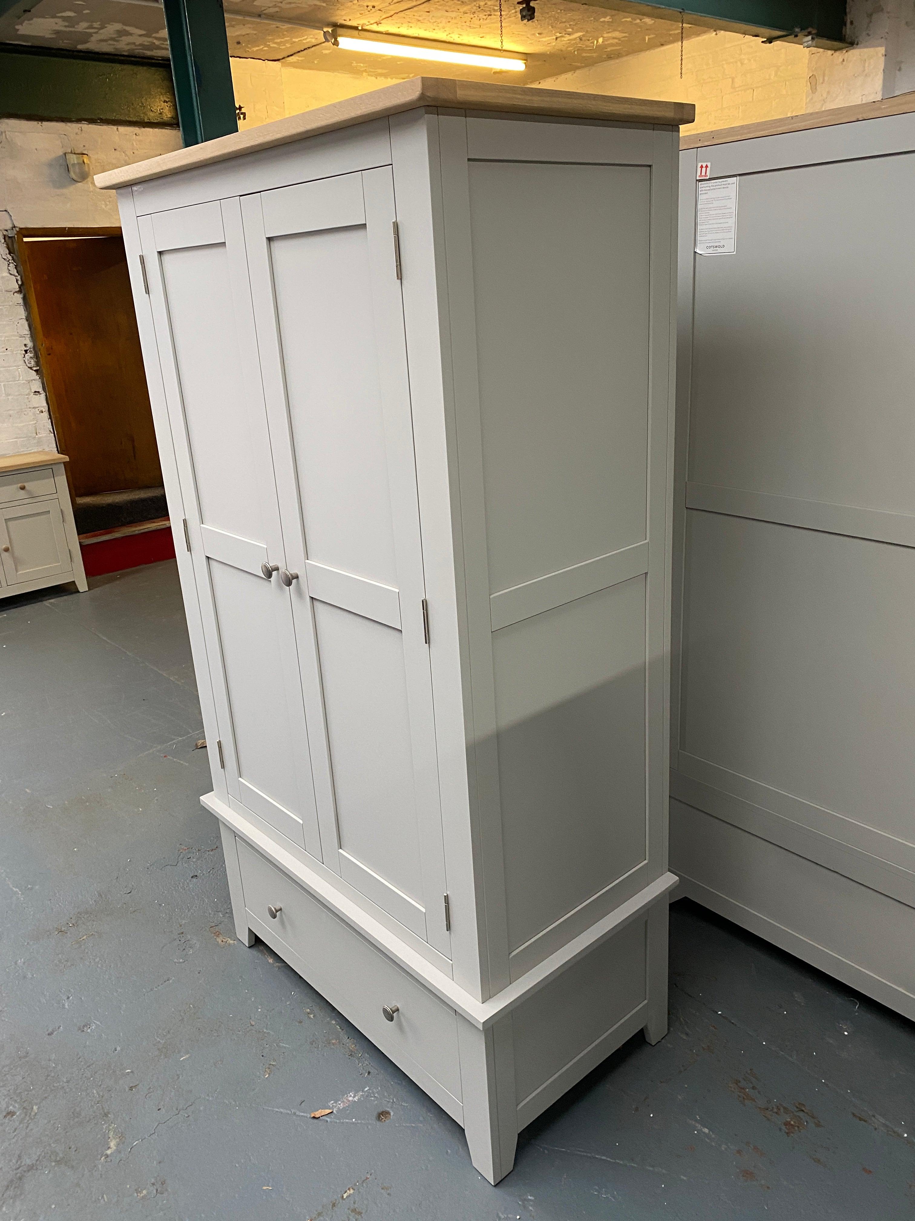 Chester Dove Grey Double Wardrobe furniture delivered 