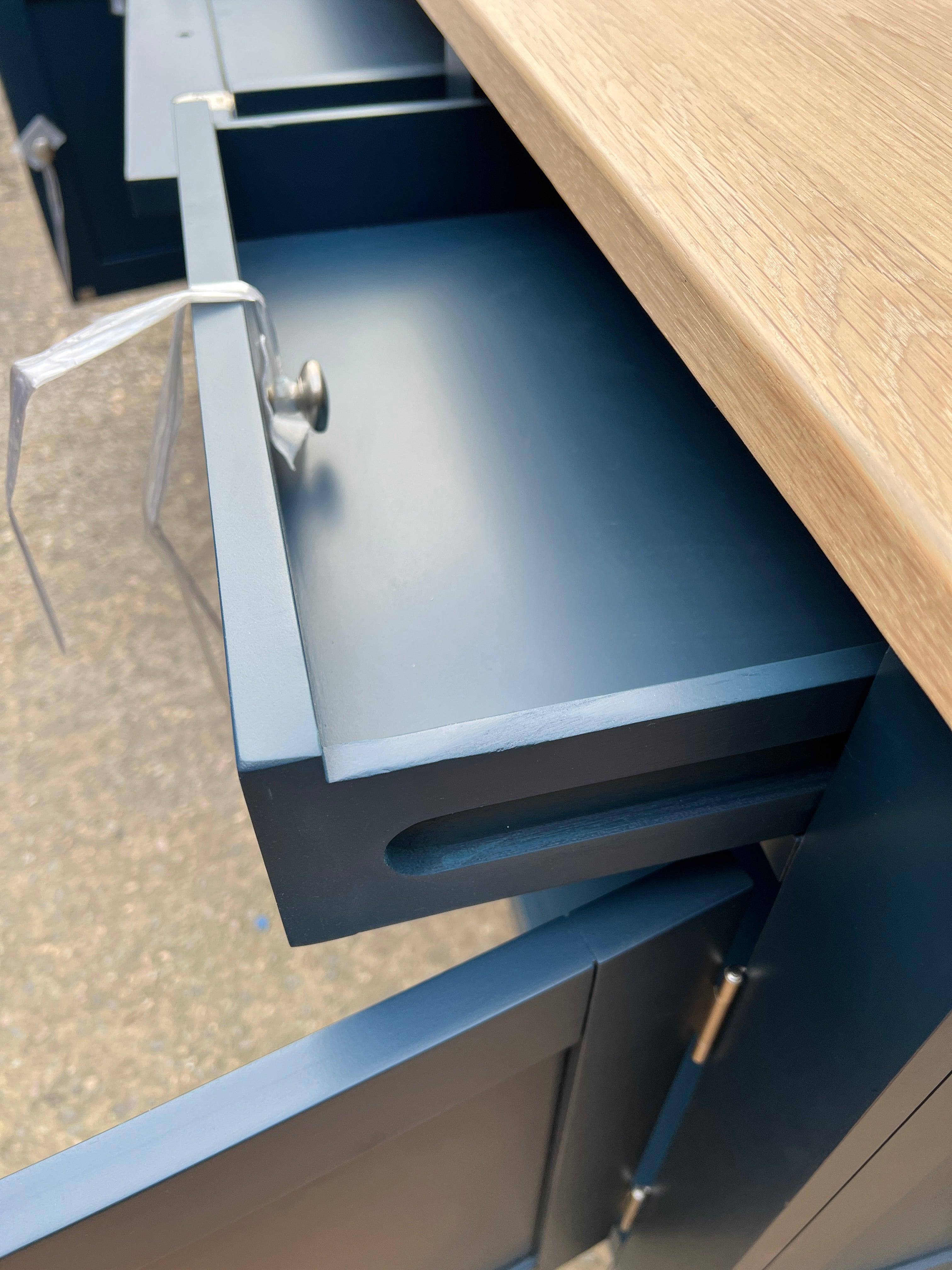 CHESTER MIDNIGHT BLUE Double Pedestal Desk Quality Furniture Clearance Ltd