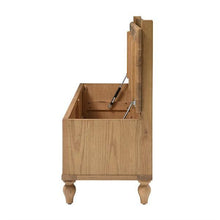 Load image into Gallery viewer, Elkstone Mellow Oak Monks Bench with Storage Quality Furniture Clearance Ltd
