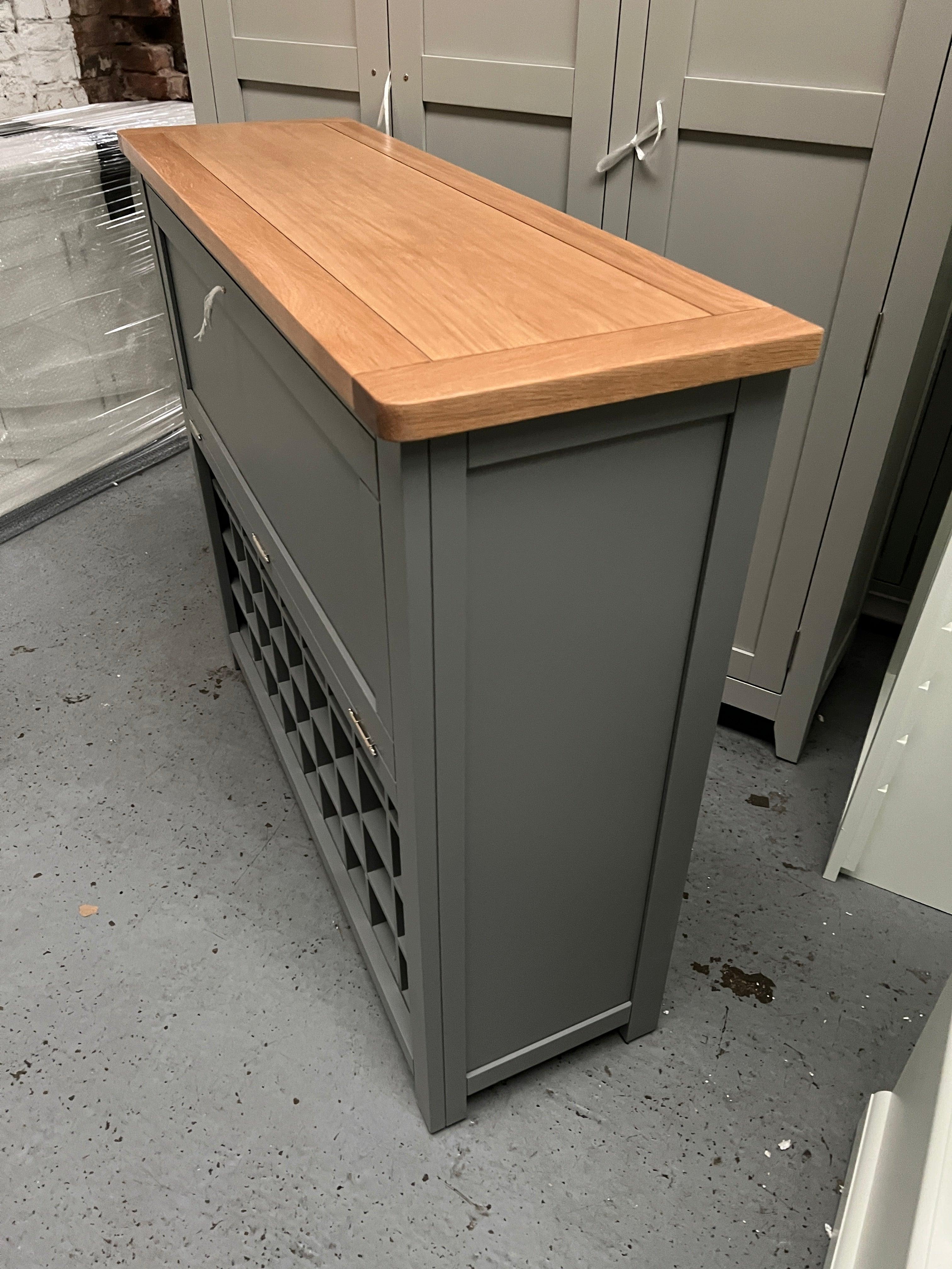 Sussex Storm Grey Drinks Cabinet Quality Furniture Clearance Ltd
