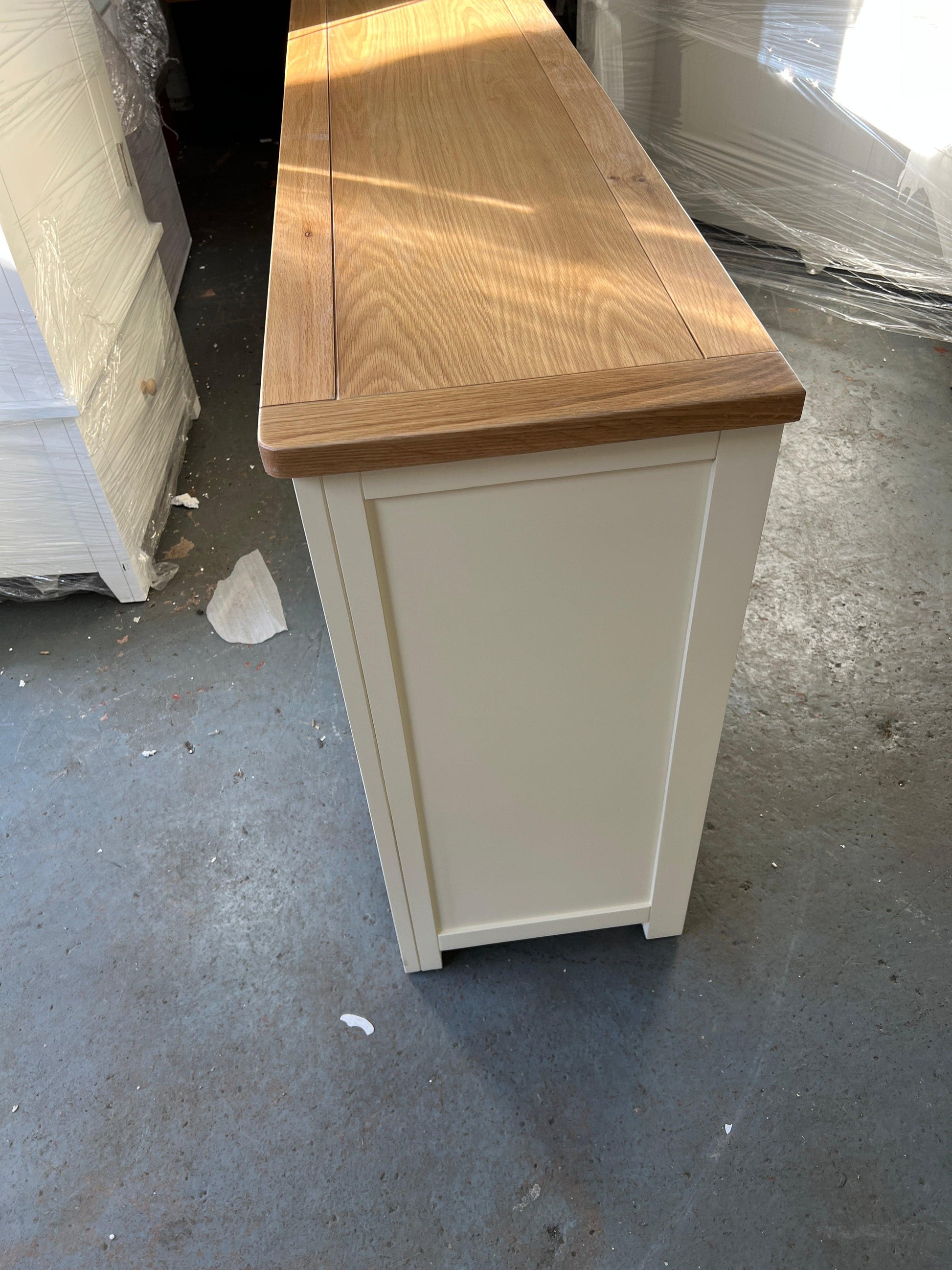 Sussex Cotswold Cream Extra Large Sideboard with Wine Rack Quality Furniture Clearance Ltd