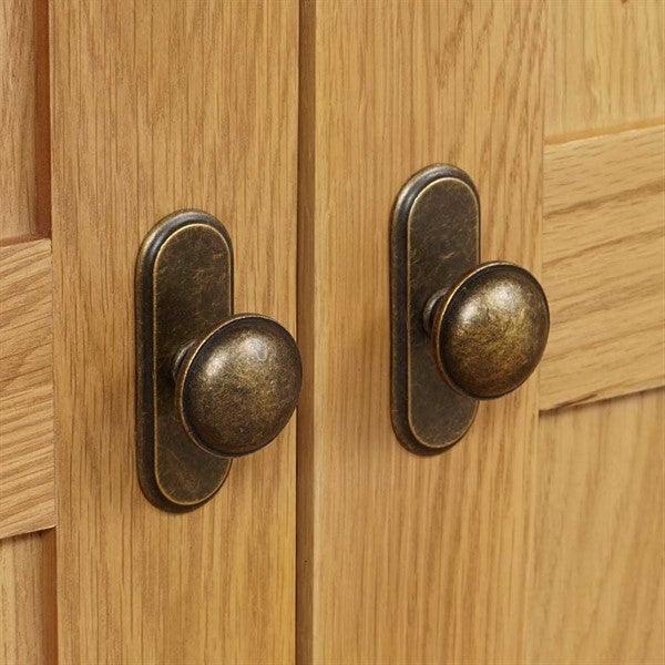 OAKLAND RUSTIC OAK New Four Door Wardrobe Quality Furniture Clearance Ltd