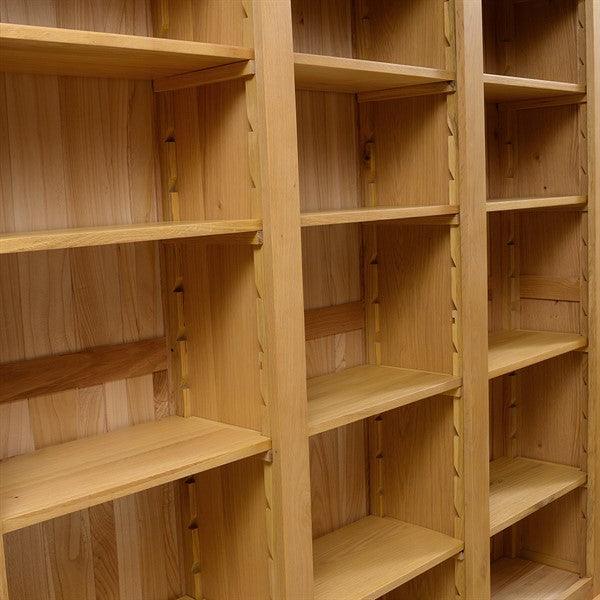 Oakland Rustic Oak Grand Bookcase Quality Furniture Clearance Ltd