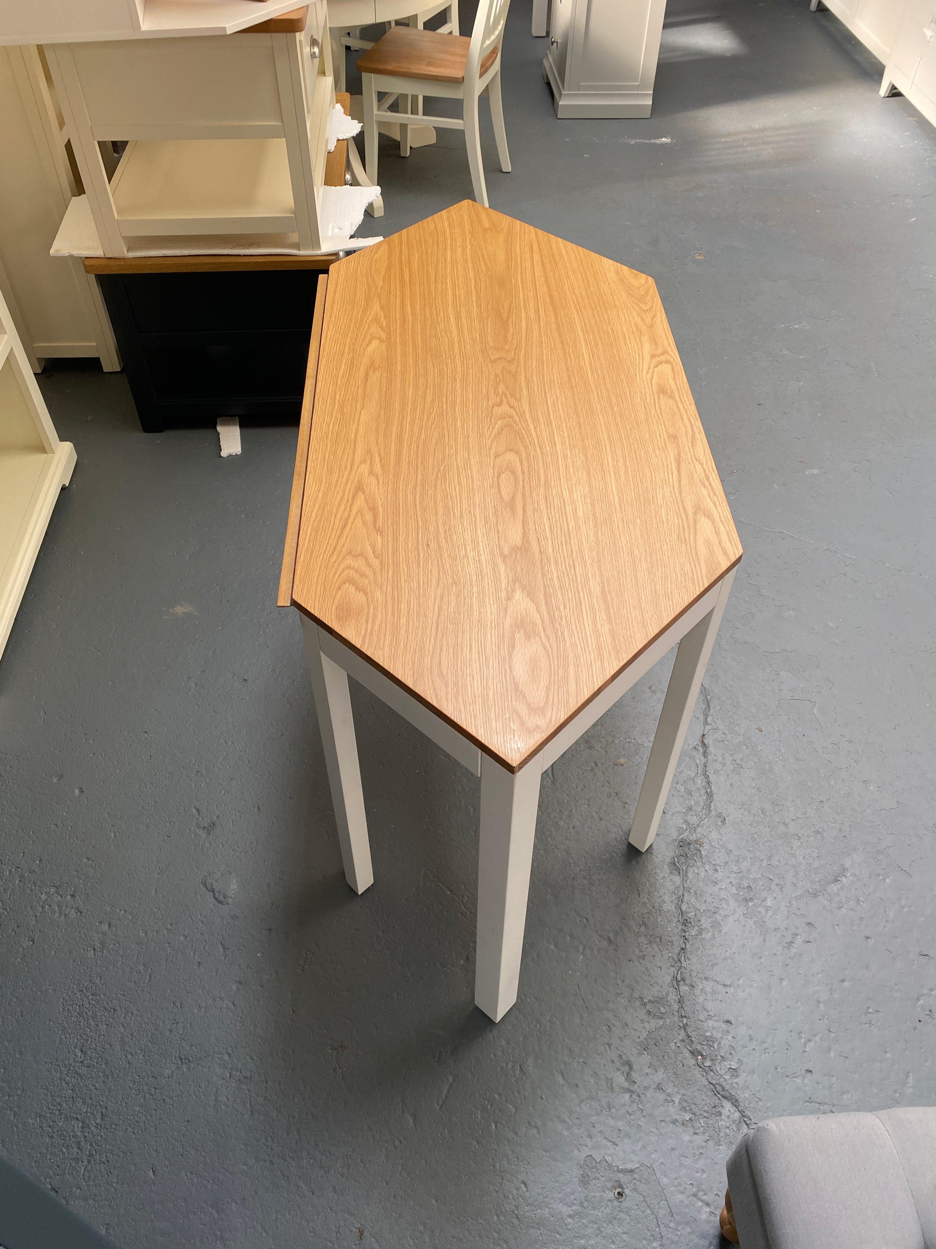 Warm White Corner Desk with Topper - furniture delivered 