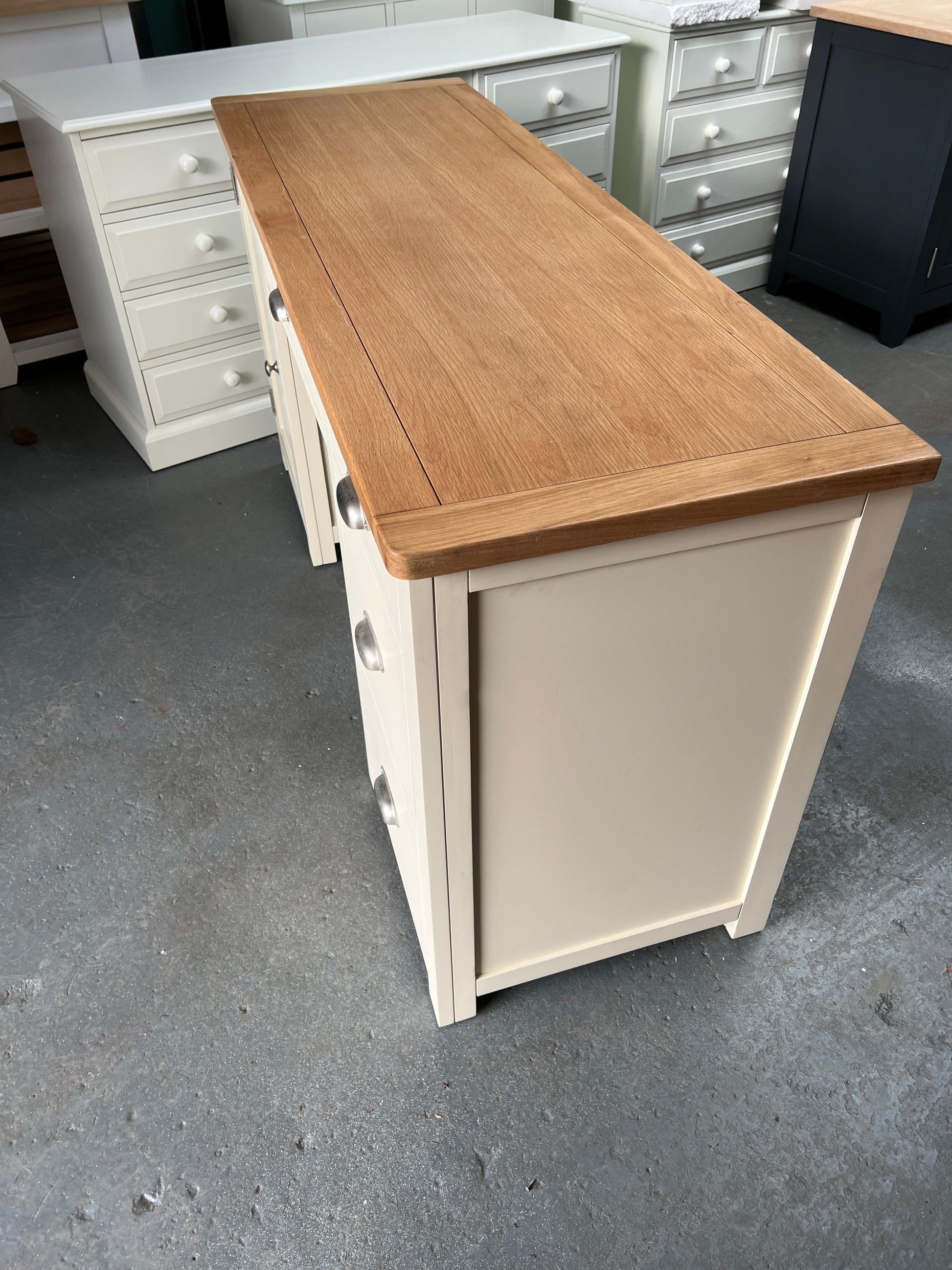 Cotswold Cream Double Pedestal Desk. furniture delivered 