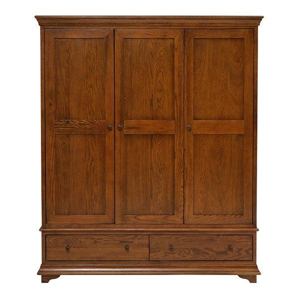 Winchcombe Dark Oak NEW Triple Wardrobe Quality Furniture Clearance Ltd