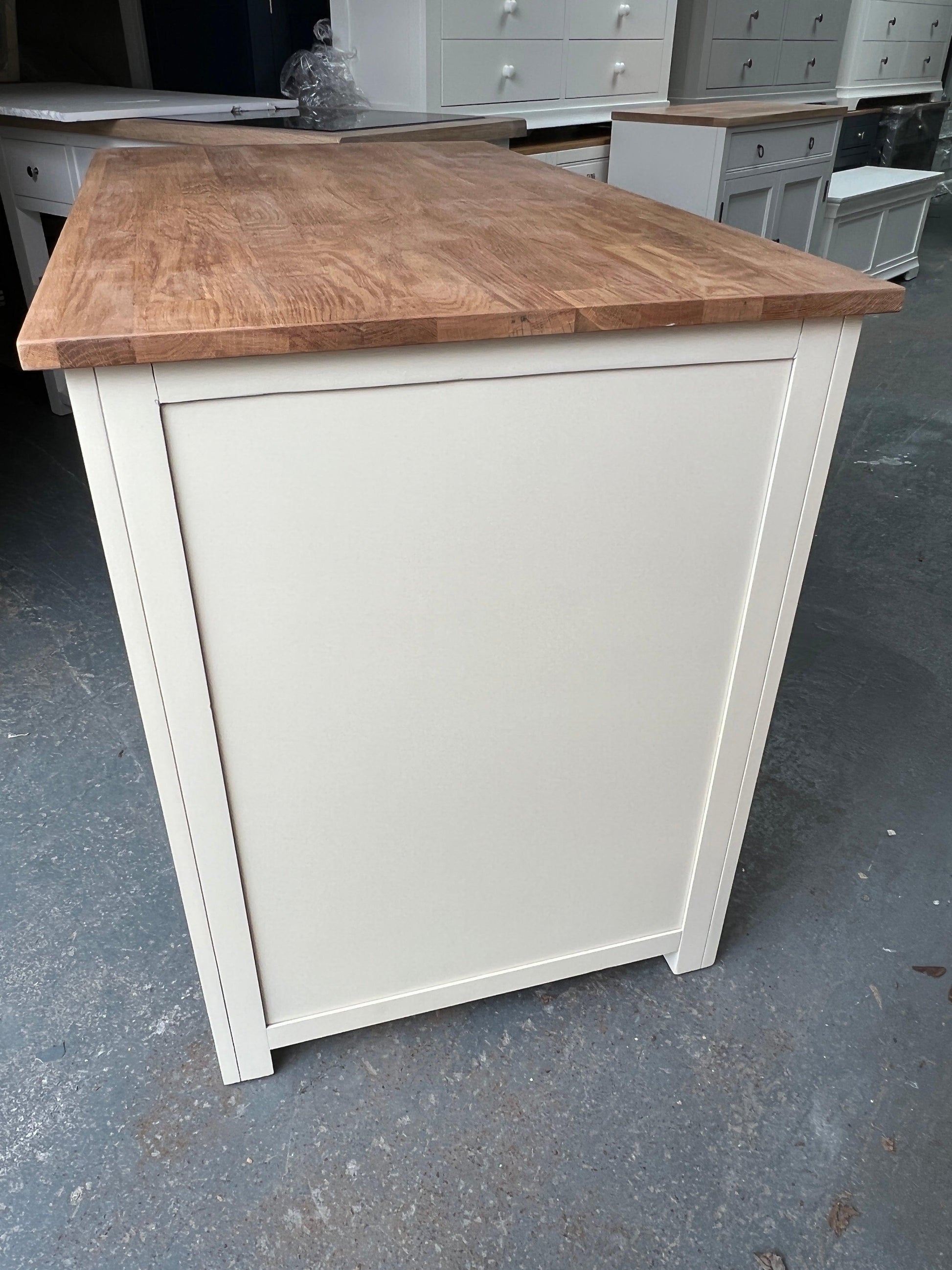 Portobello Cream Breakfast Bar Island with Stools furniture delivered 