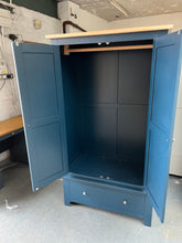 Load image into Gallery viewer, Chester Midnight Blue Double Wardrobe furniture delivered 
