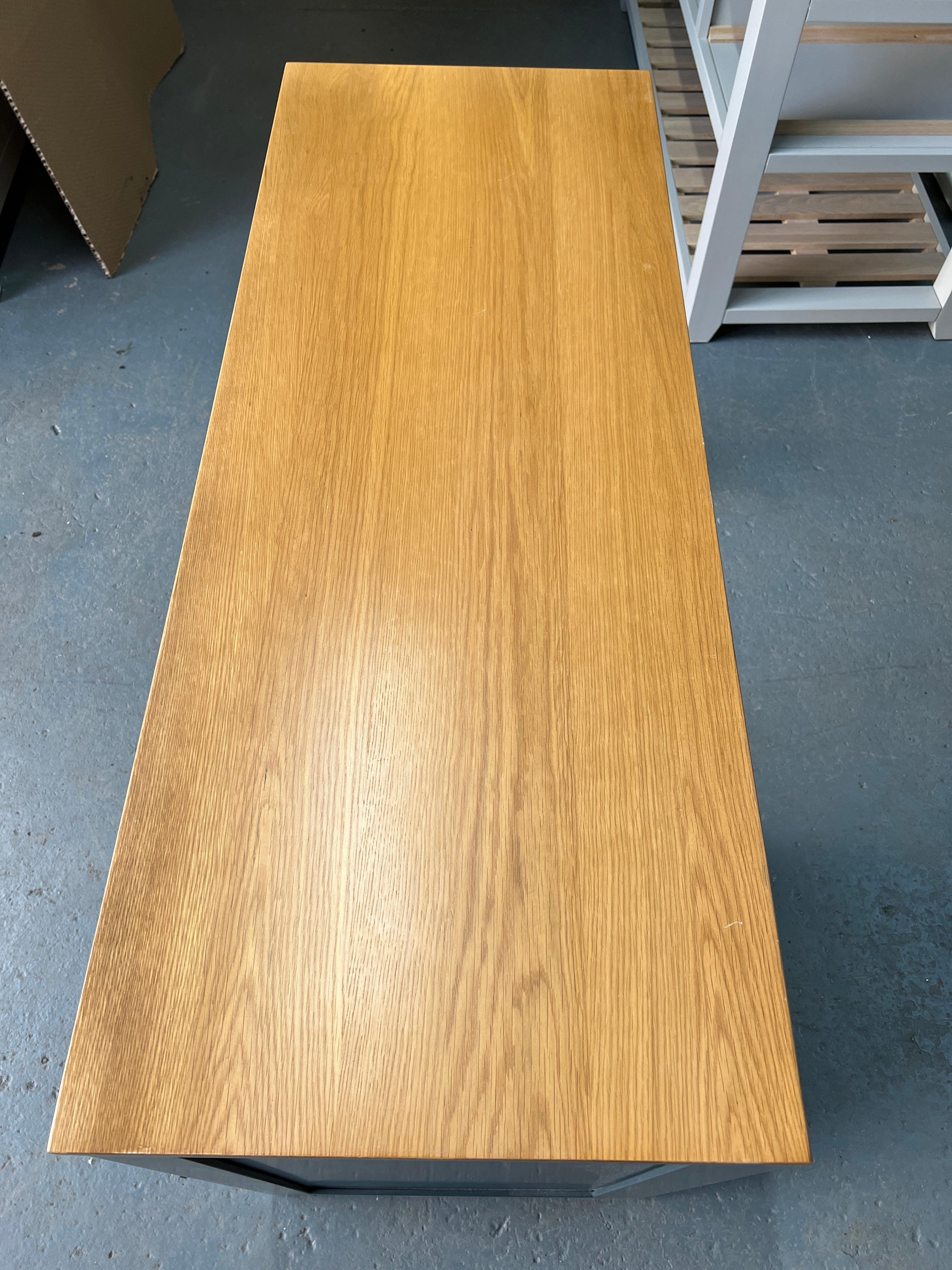 Chalford Inky Blue Single Pedestal Desk. furniture delivered 