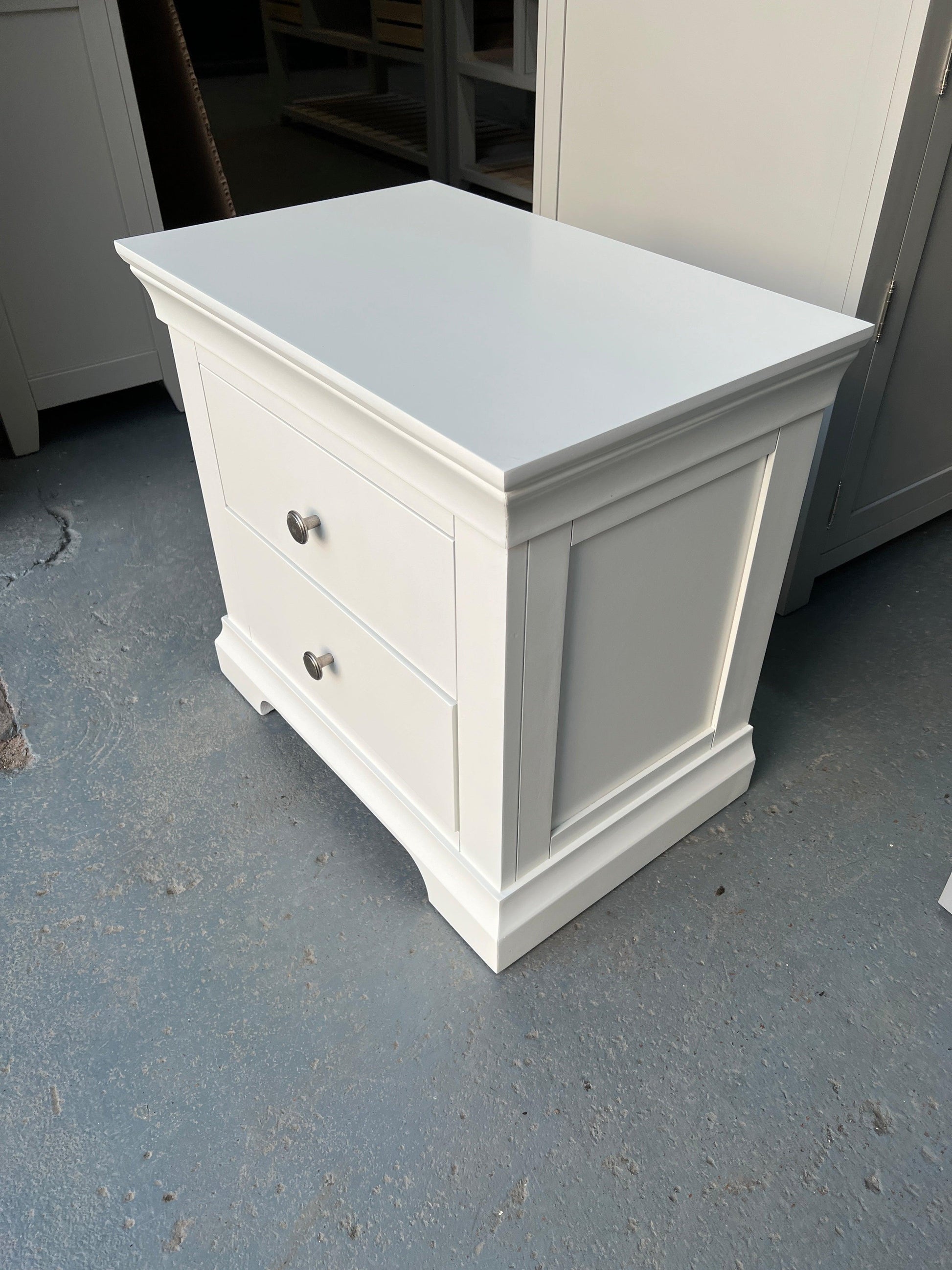 warm white Jumbo Bedside furniture delivered 
