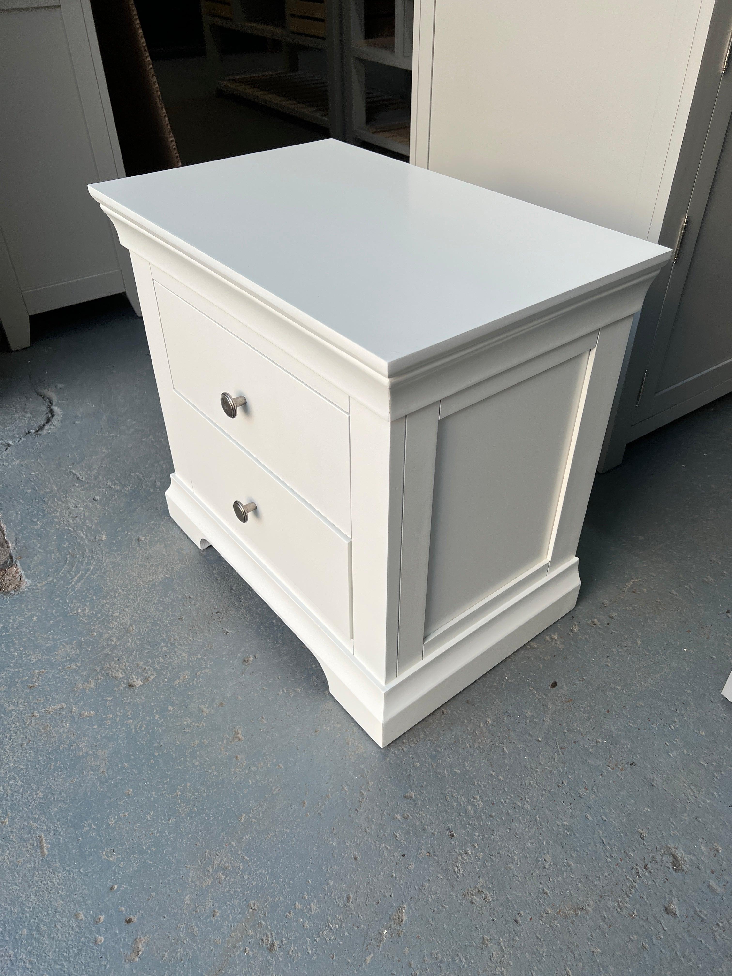 warm white Jumbo Bedside furniture delivered 