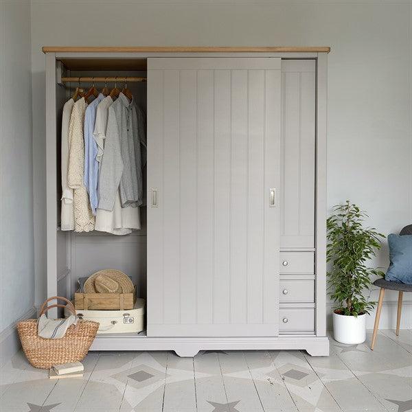 Malvern Mink Large Wardrobe With Sliding Door Quality Furniture Clearance Ltd