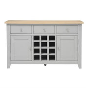 Chester Dove Grey Large Sideboard With Wine Rack Quality Furniture Clearance Ltd