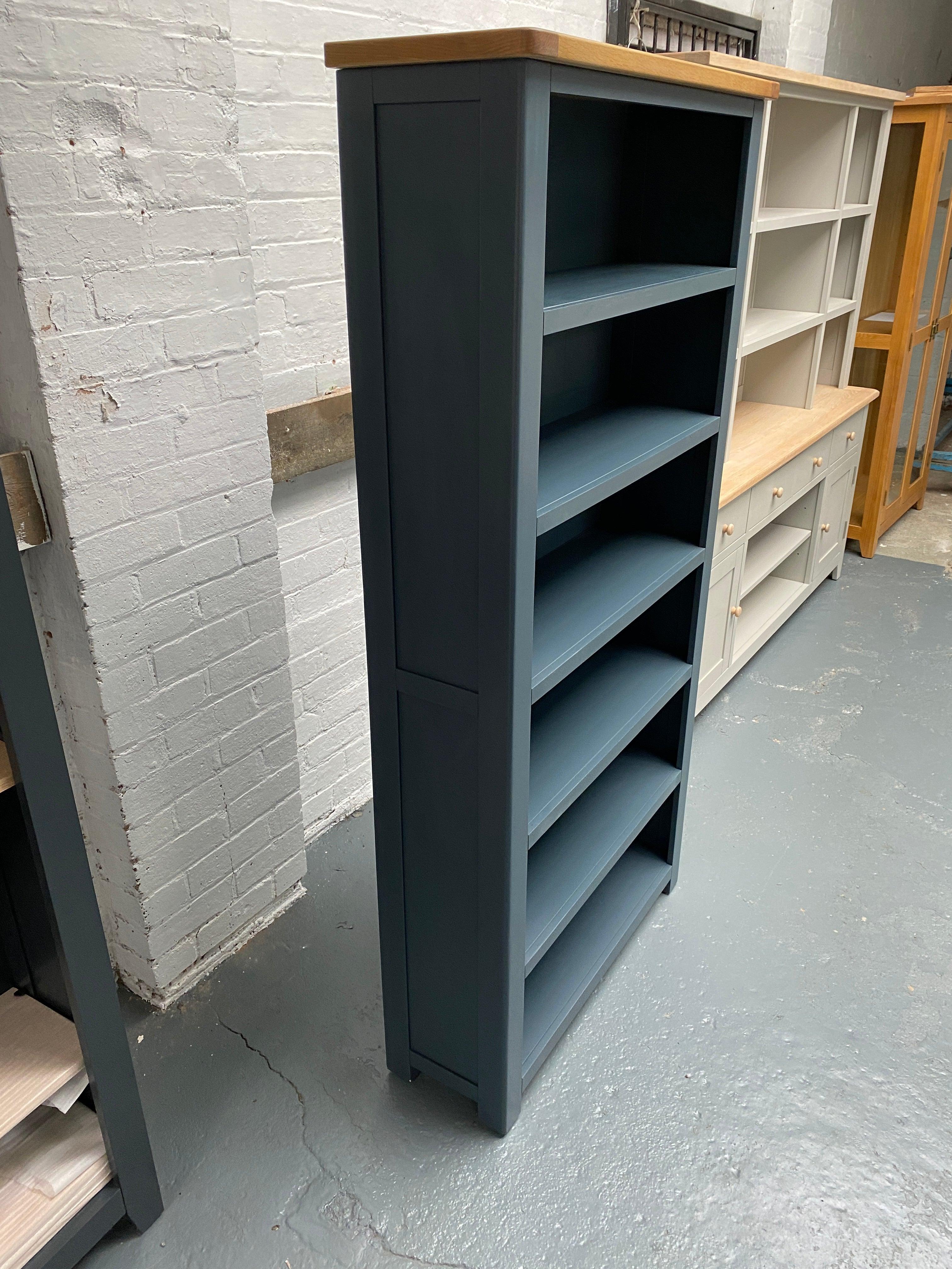 Inky Blue Large Bookcase. - furniture delivered 