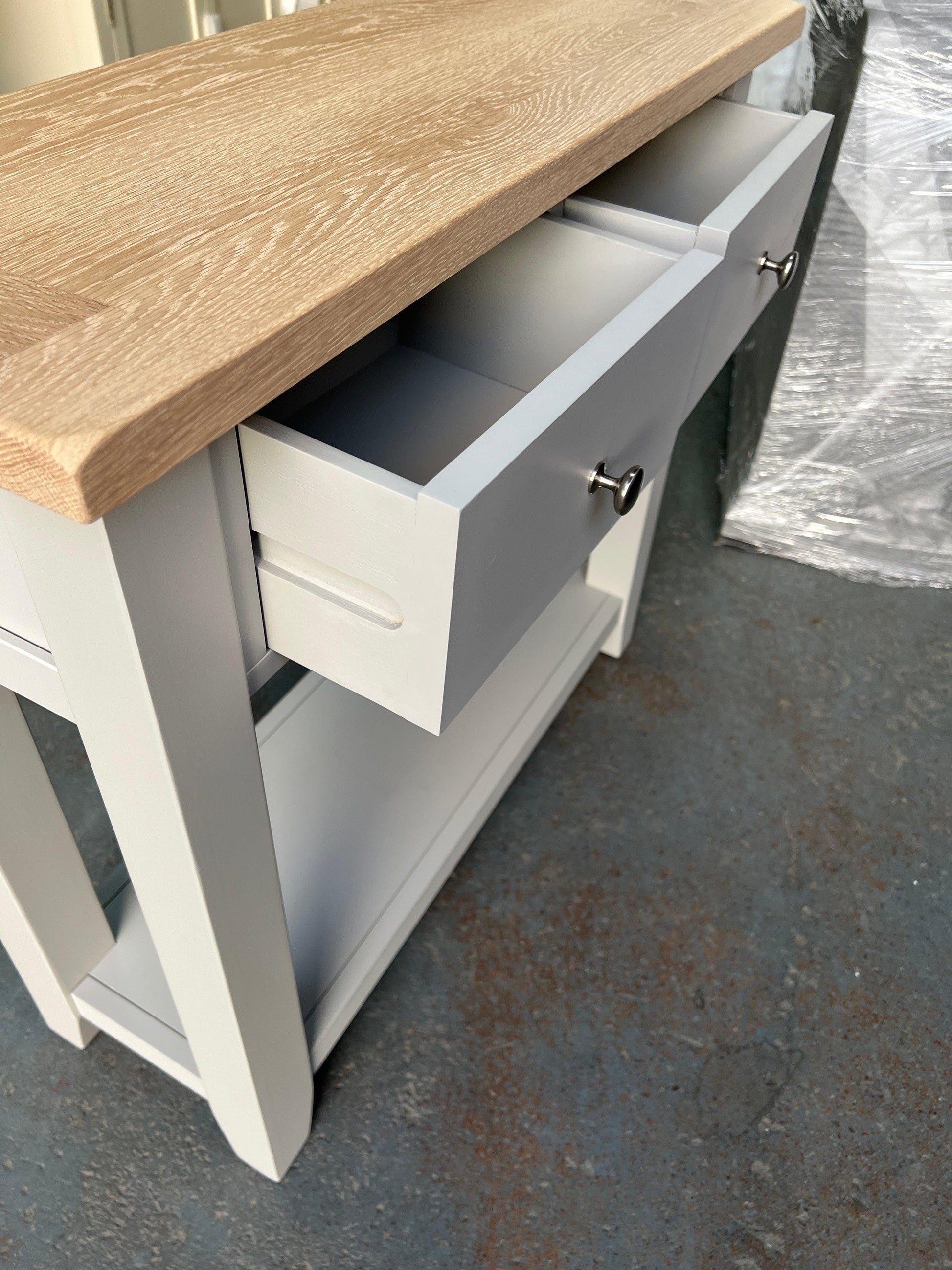 Chester Dove Grey Console Table Quality Furniture Clearance Ltd