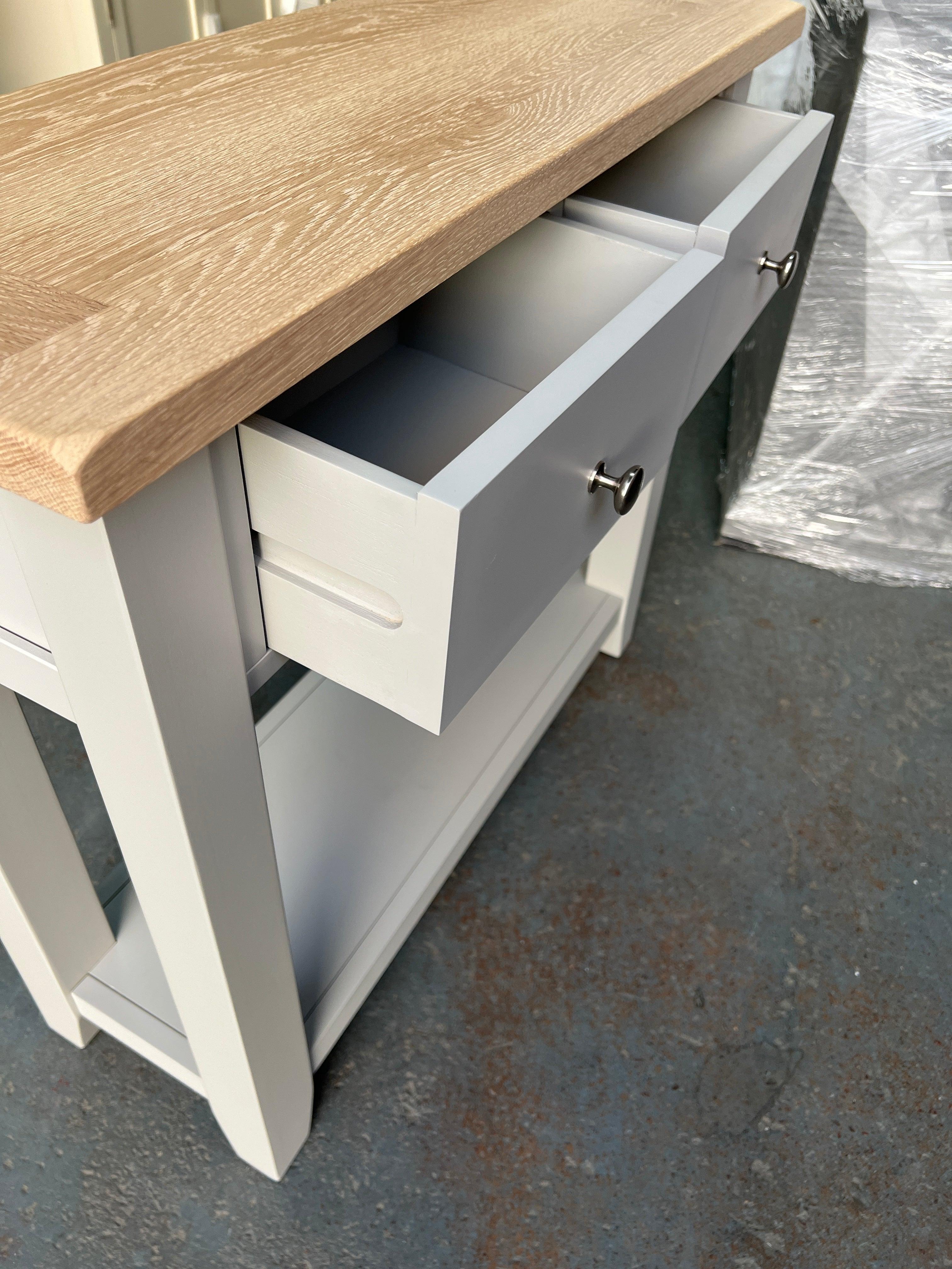 Chester Dove Grey Console Table Quality Furniture Clearance Ltd