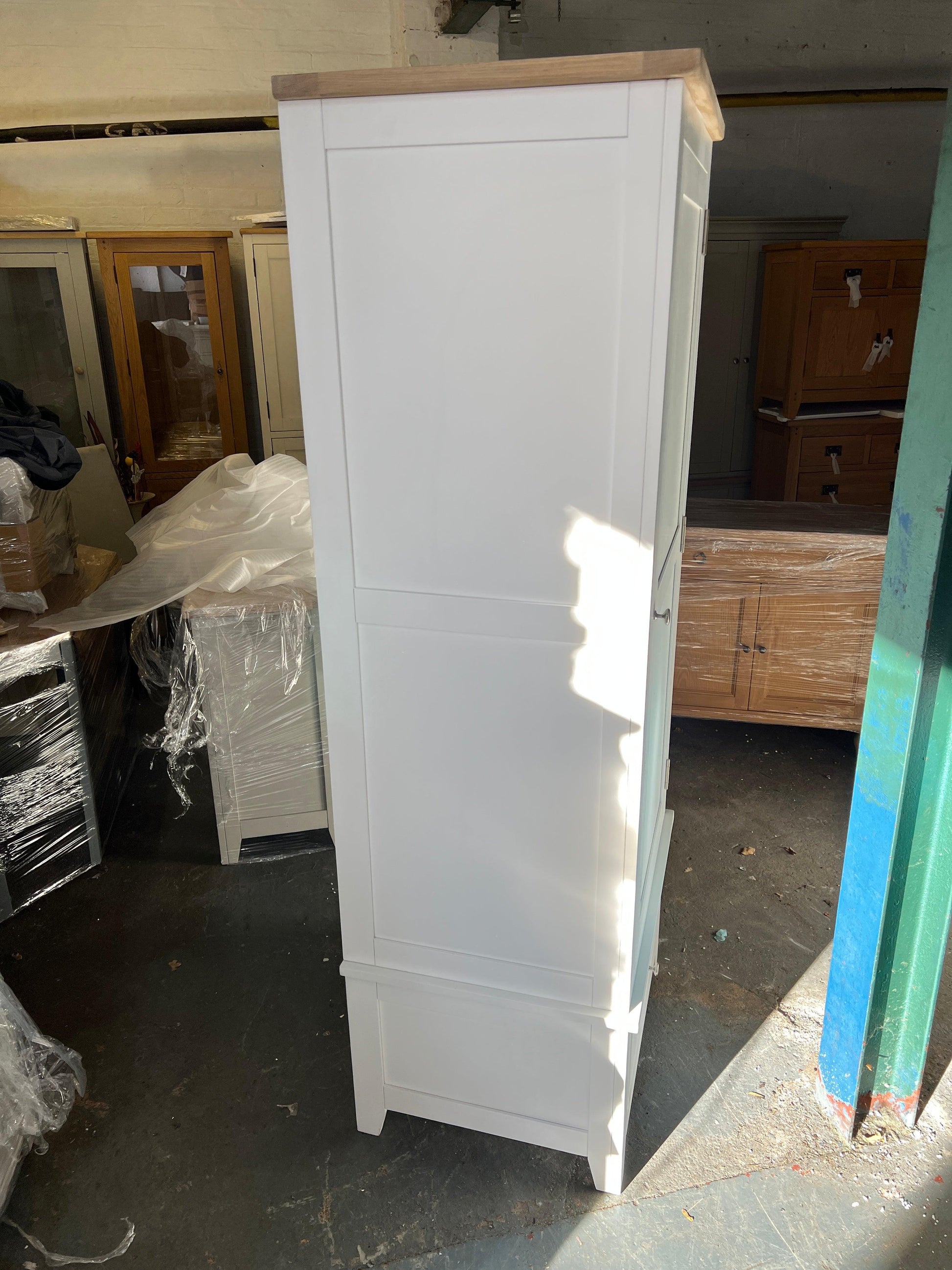 Chester Pure White Single Wardrobe Quality Furniture Clearance Ltd