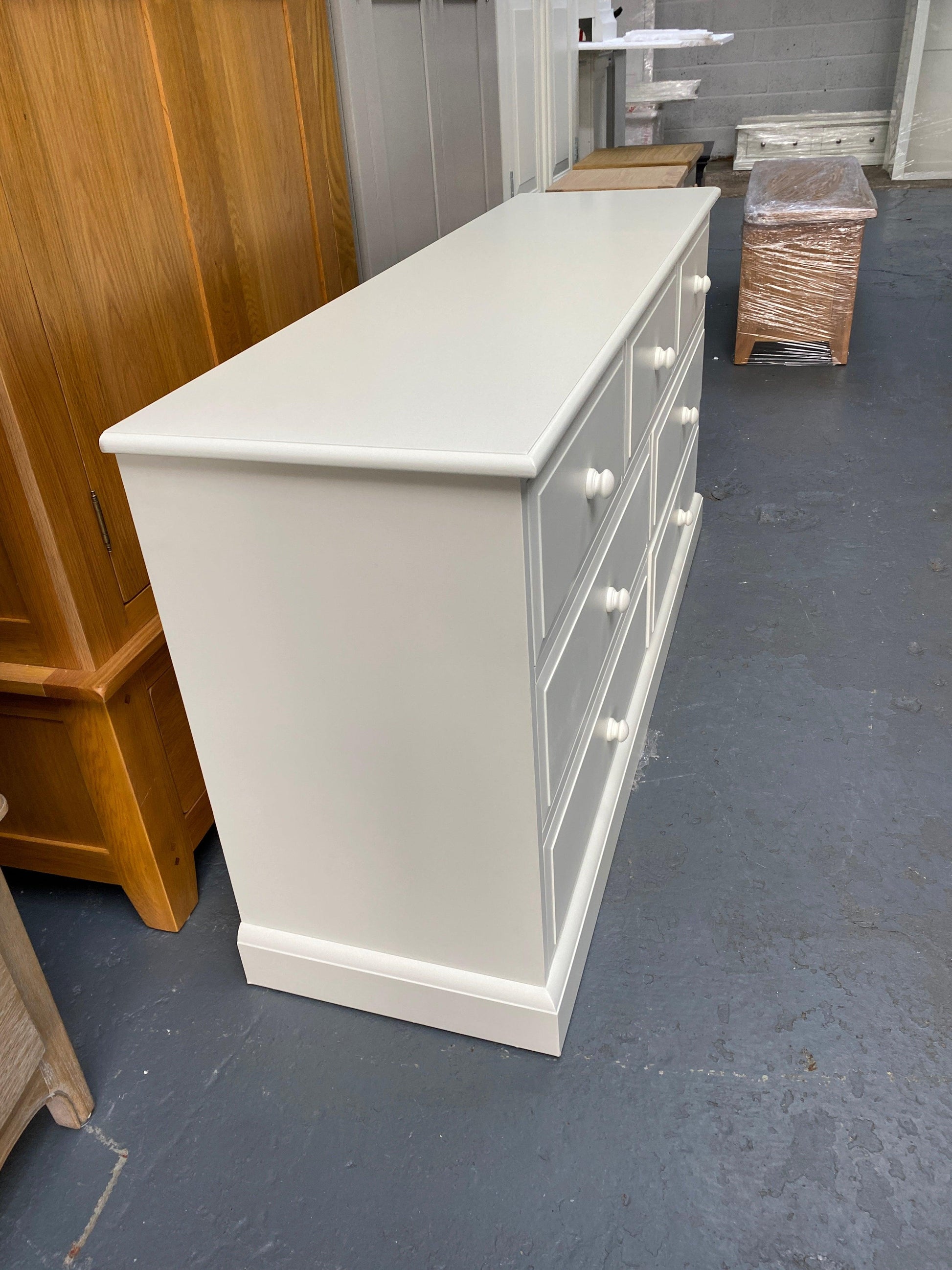 Soft White 3 Over 4 Chest of Drawers - furniture delivered 
