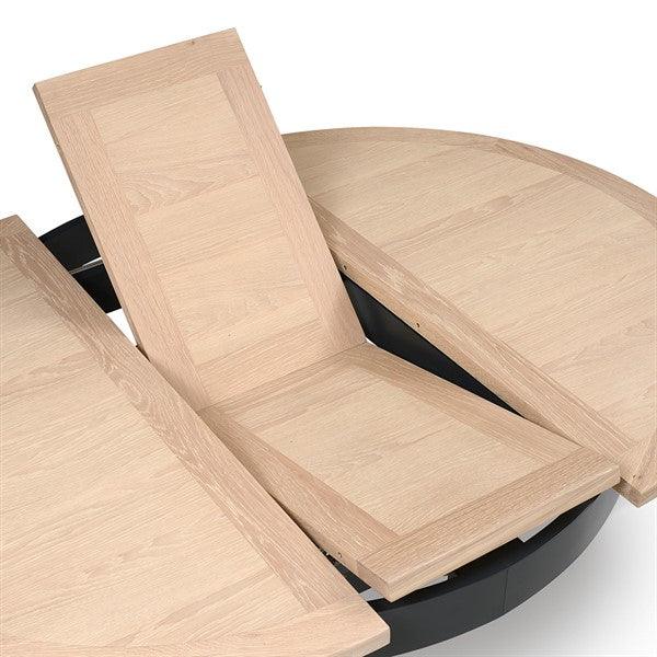 Chester Charcoal 4-6 Seater Round Extending Dining Table Quality Furniture Clearance Ltd