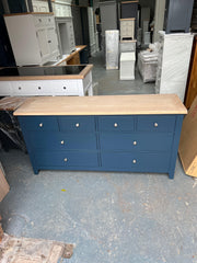 Chester Midnight Blue Low and Wide Chest furniture delivered 