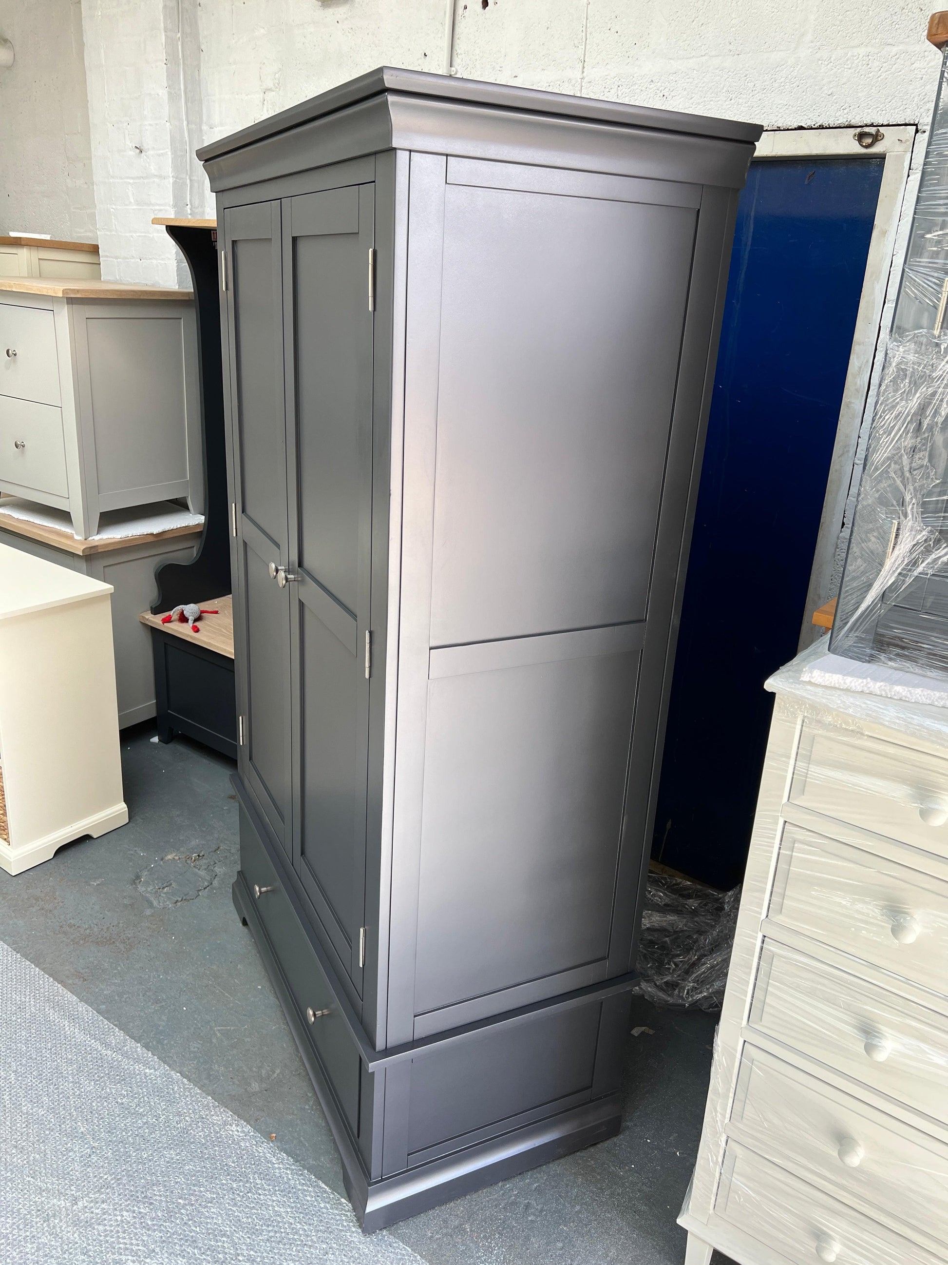 Chantilly Dusky Black Double Wardrobe furniture delivered