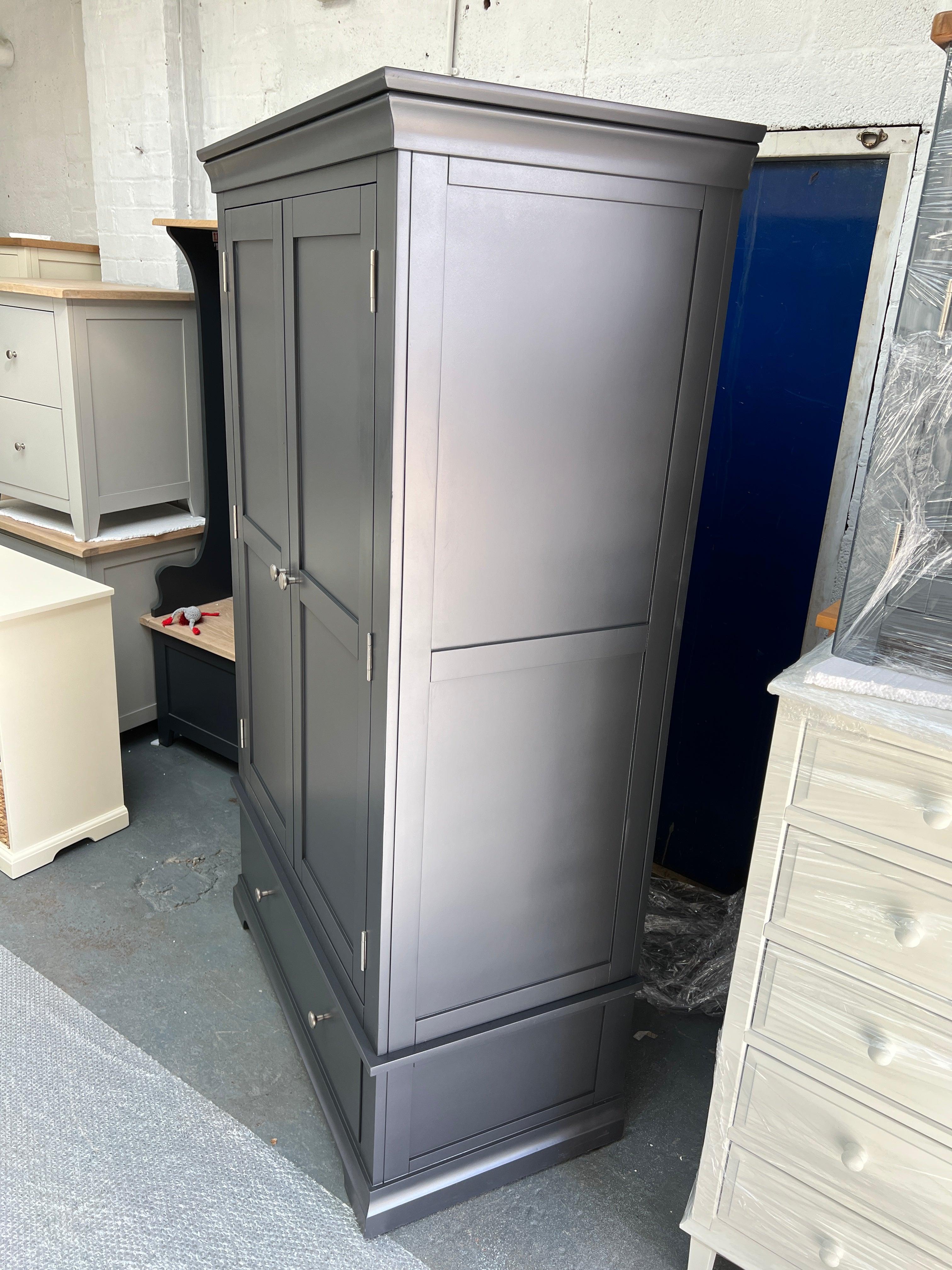 Chantilly Dusky Black Double Wardrobe furniture delivered