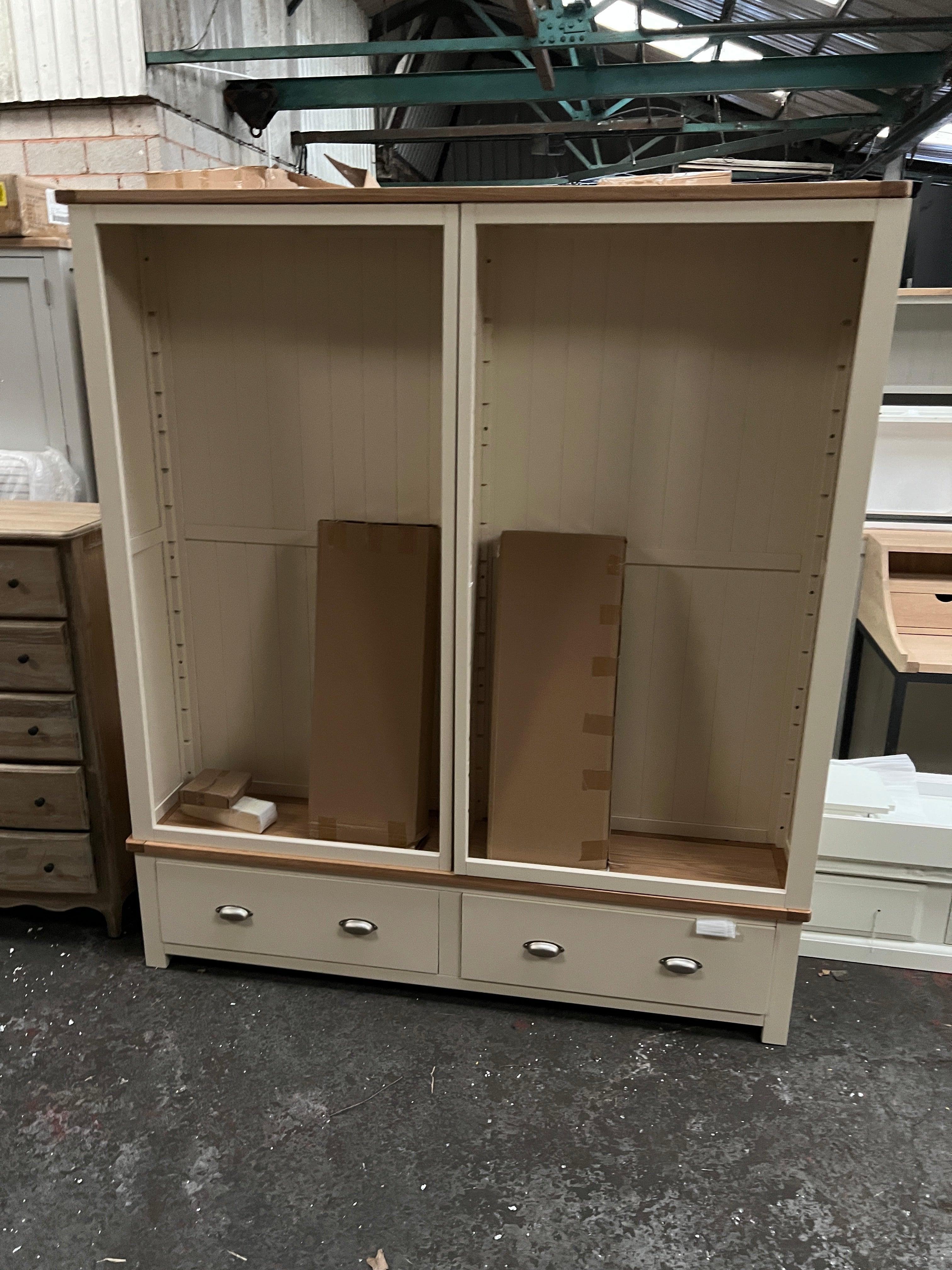 Sussex Cotswold Cream Grand Bookcase Quality Furniture Clearance Ltd