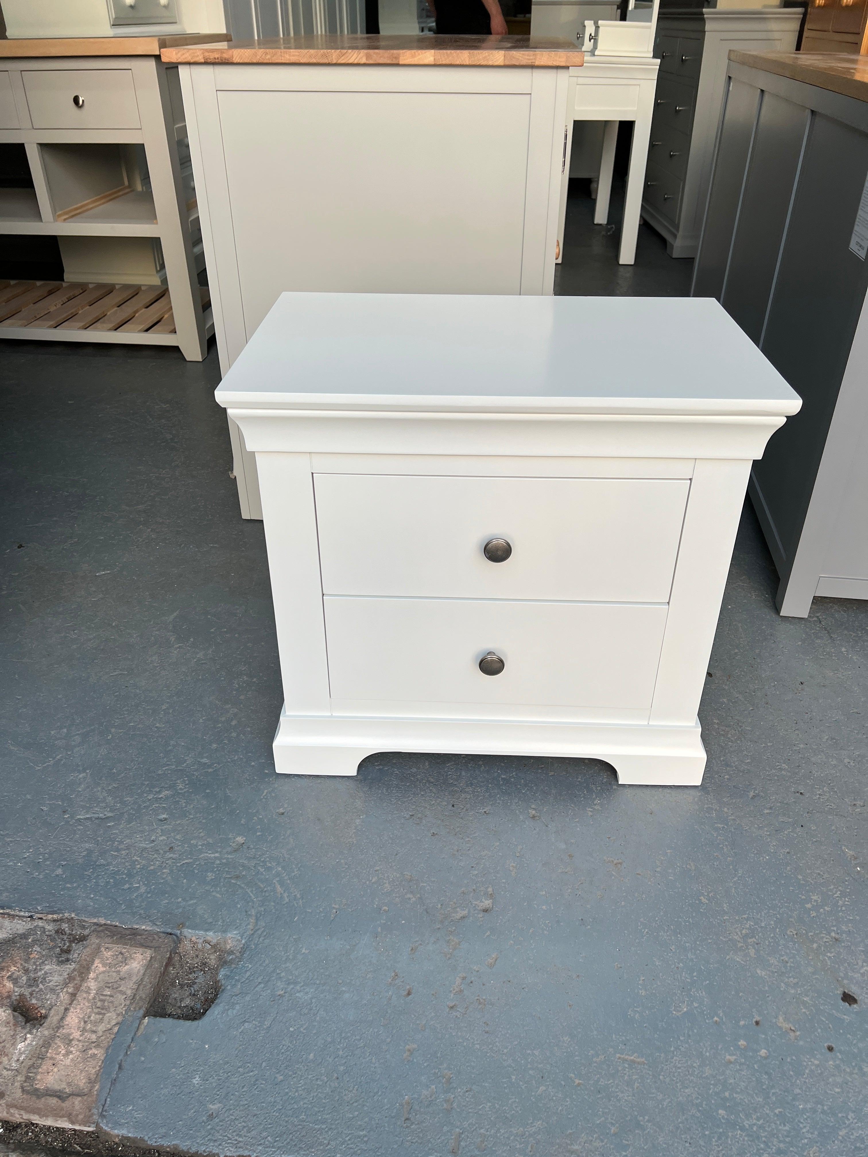 warm white Jumbo Bedside furniture delivered 