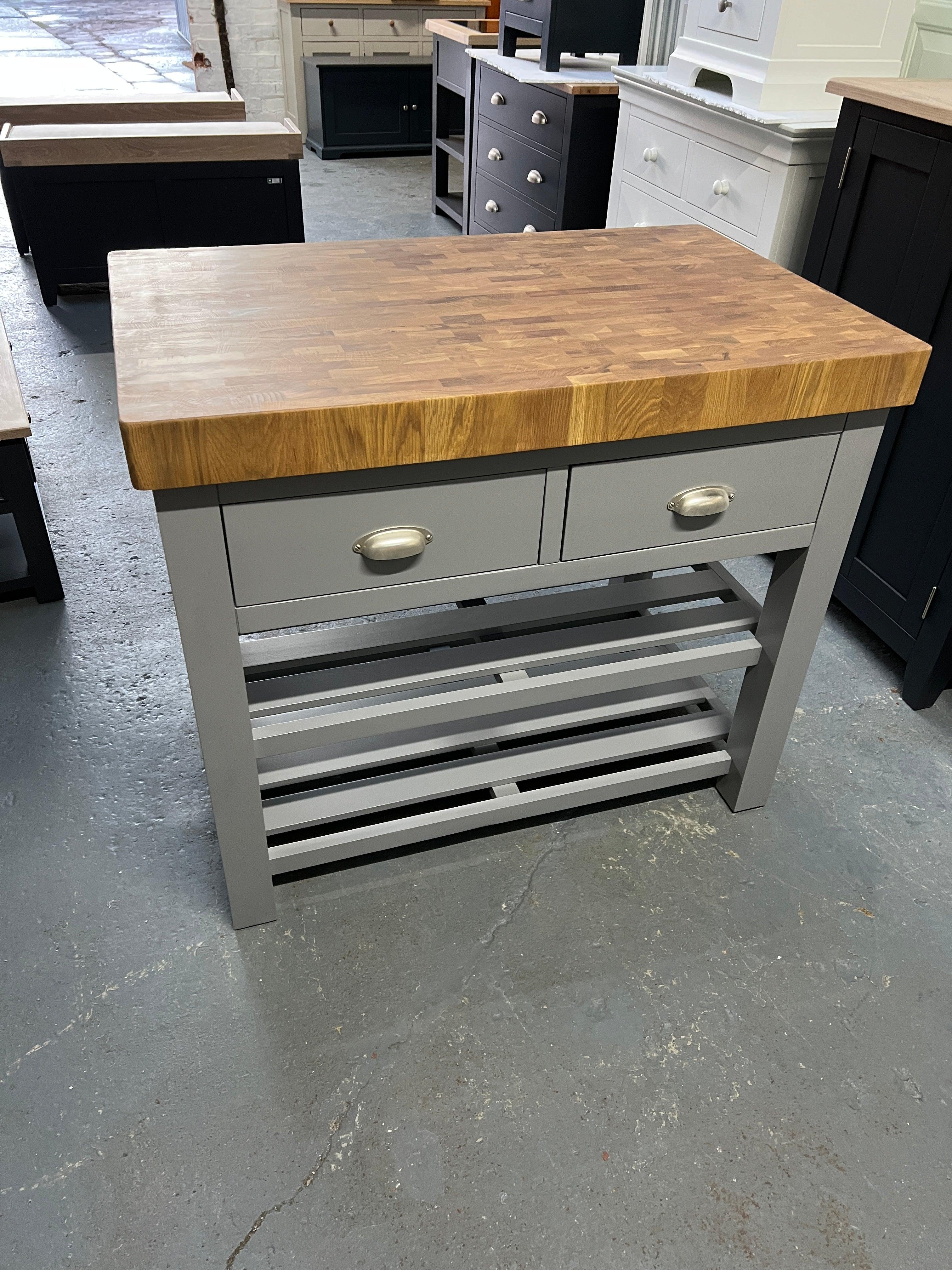 Sussex Storm Grey Kitchen Island Quality Furniture Clearance Ltd