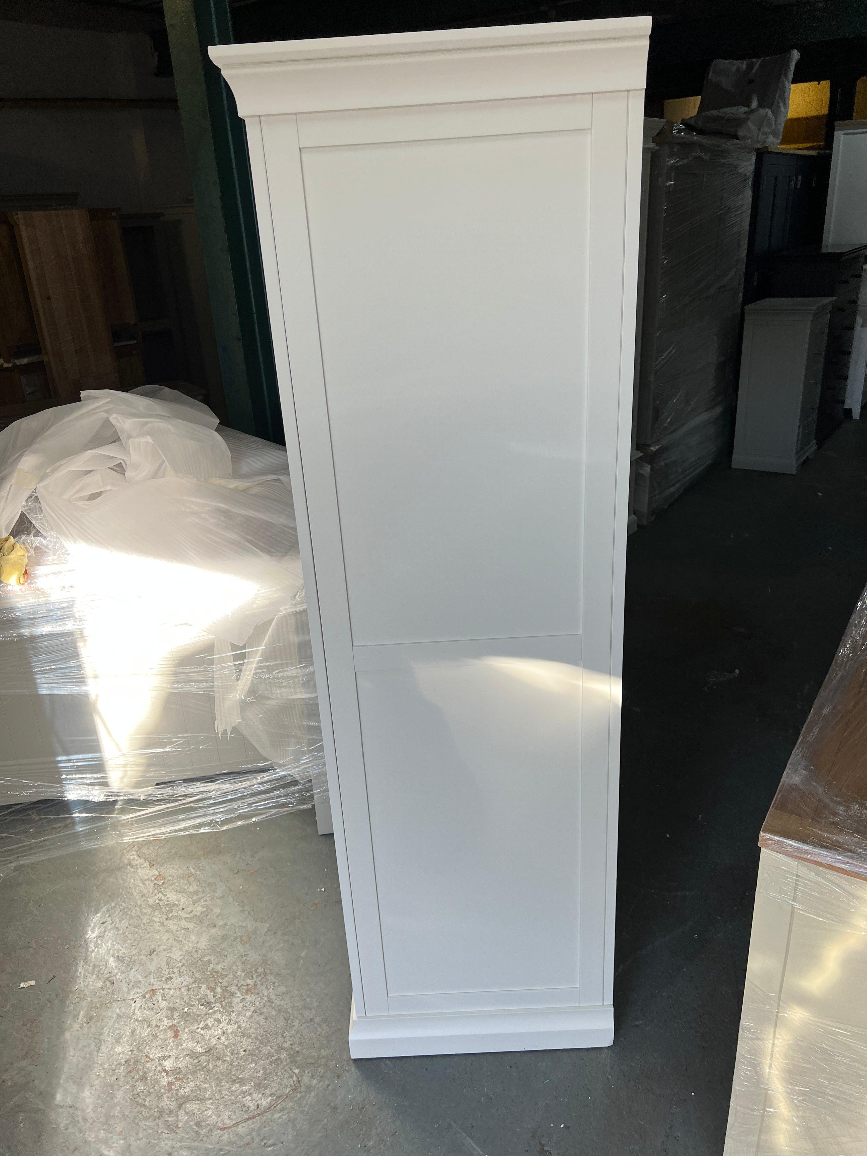 Chantilly Warm White Single Wardrobe Quality Furniture Clearance Ltd