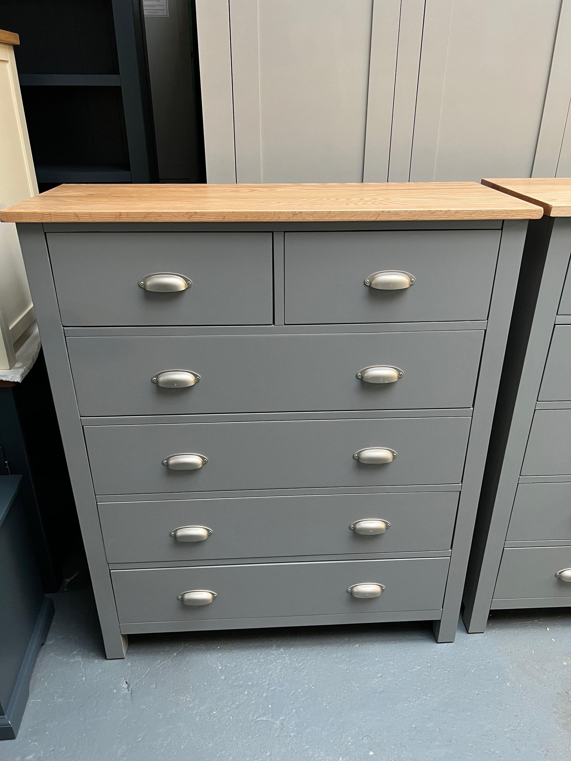 Sussex Storm Grey 2+4 Chest of Drawers furniture delivered 