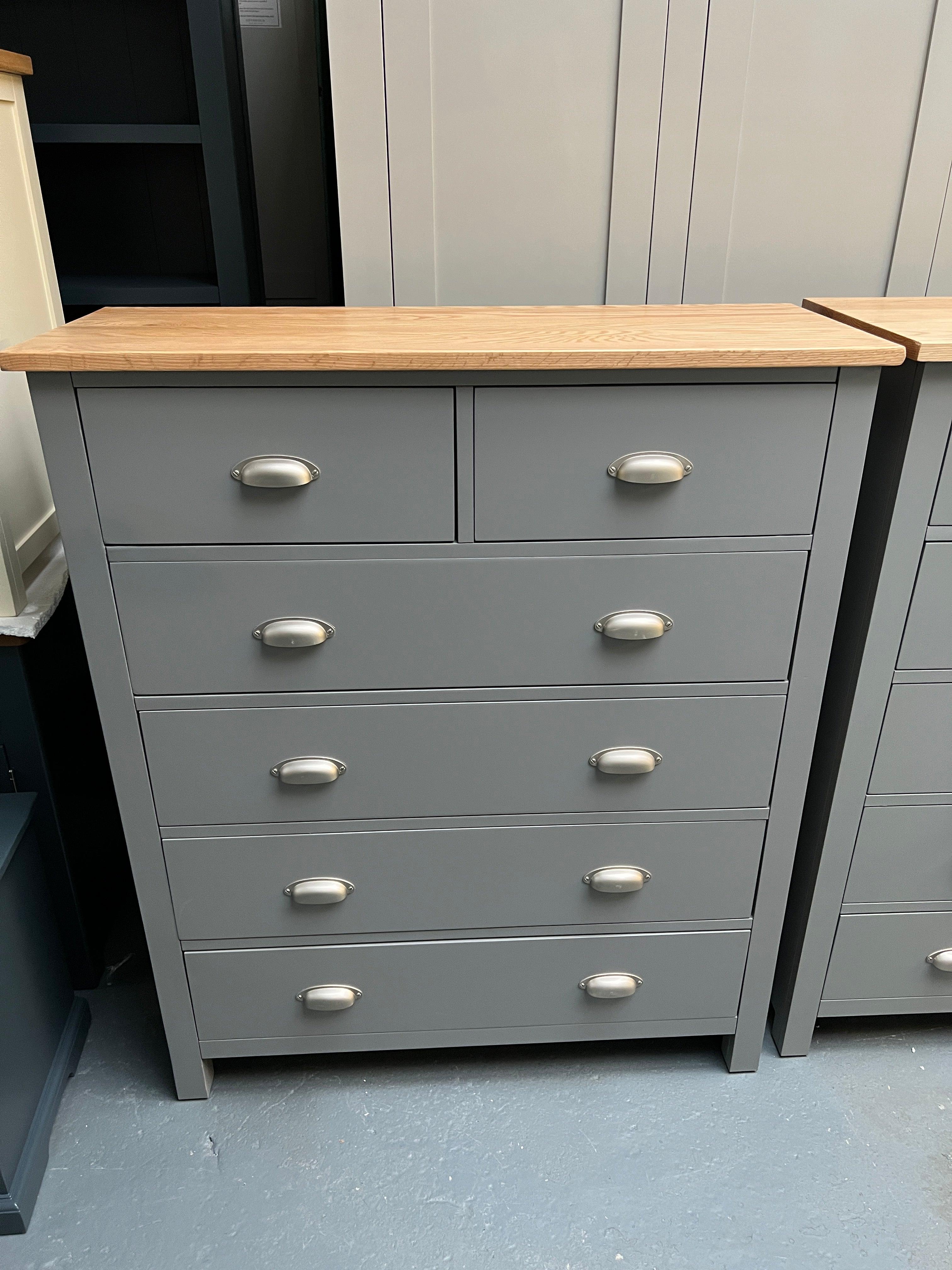 Sussex Storm Grey 2+4 Chest of Drawers furniture delivered 