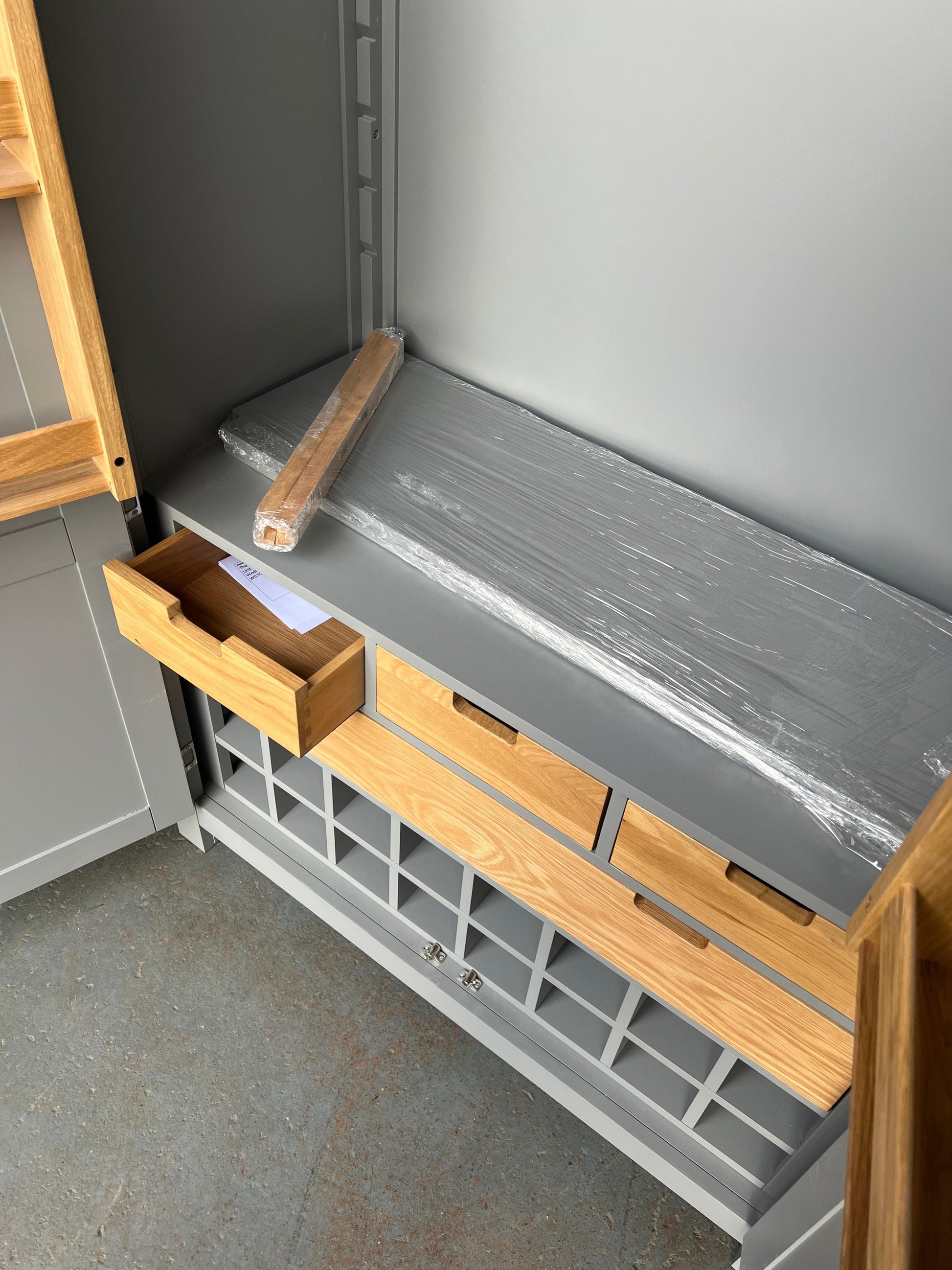 Sussex Storm Grey Double Larder. furniture delivered 