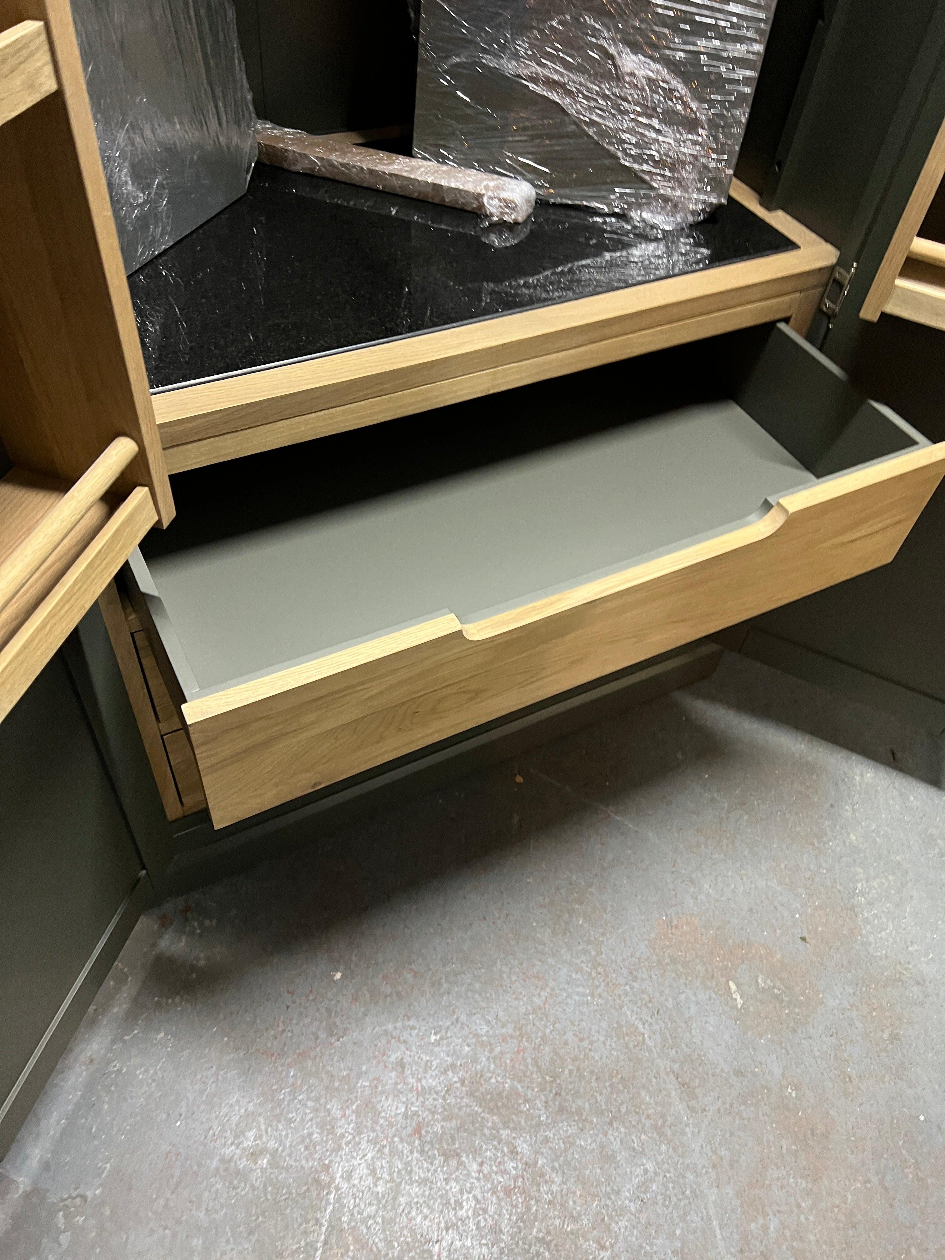 Kingscote Forest Green Double Larder Quality Furniture Clearance Ltd