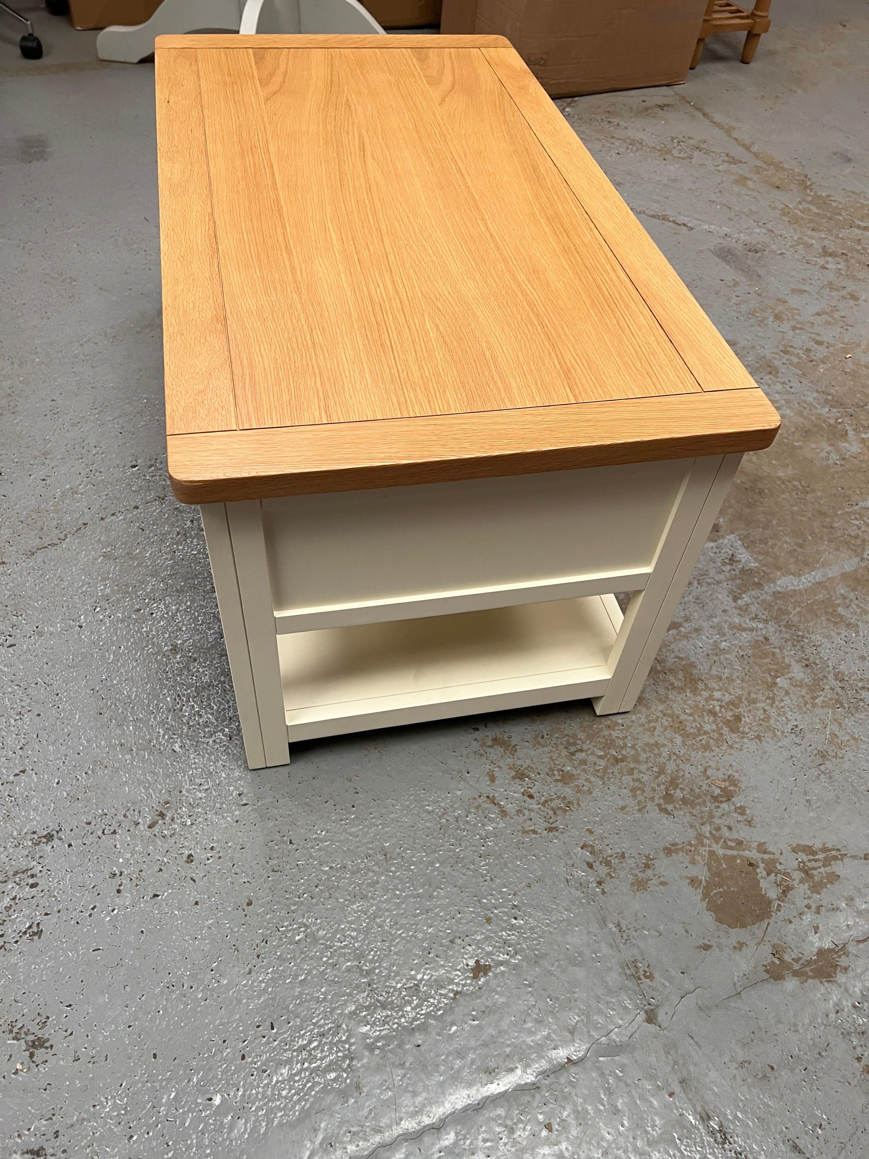 Sussex Cotswold Cream Coffee Table With Drawers furniture delivered 