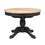 Chester Charcoal 4-6 Seater Round Extending Dining Table Quality Furniture Clearance Ltd
