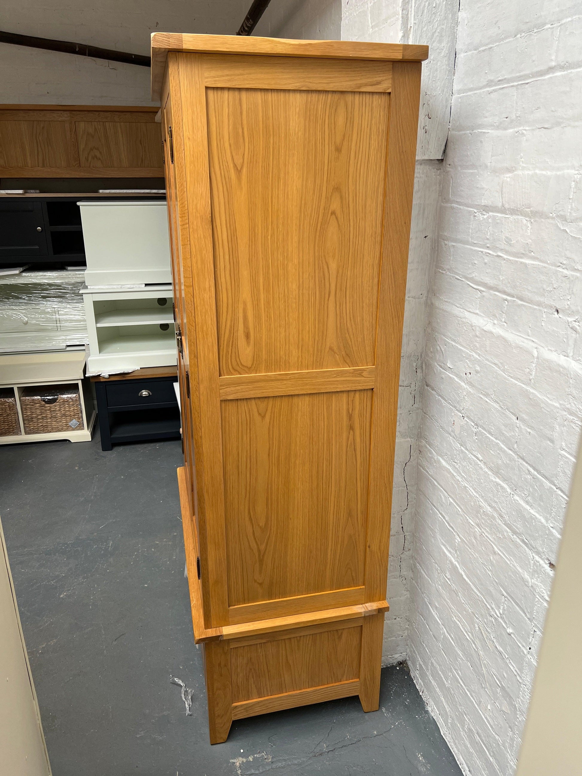 Oakland Rustic Oak Double Wardrobe furniture delivered